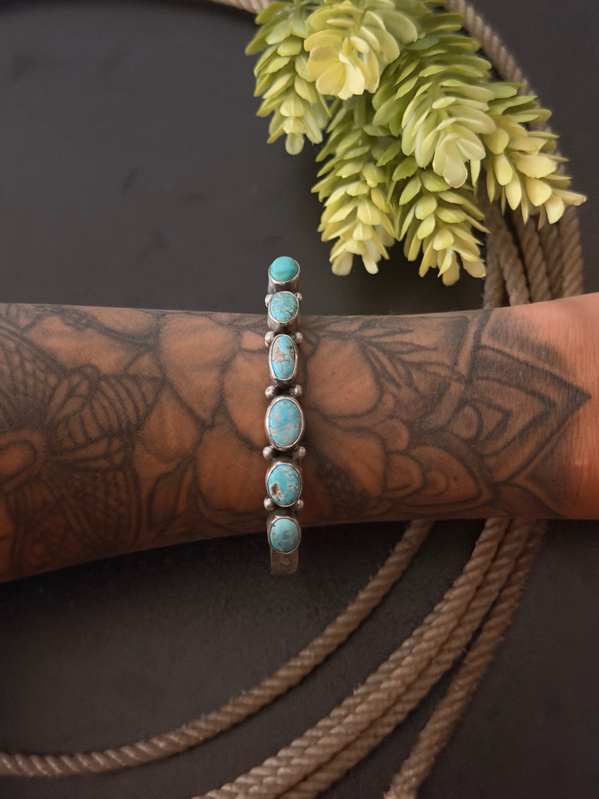 Danny Henio Royston Turquoise & Sterling Silver Cuff Bracelet