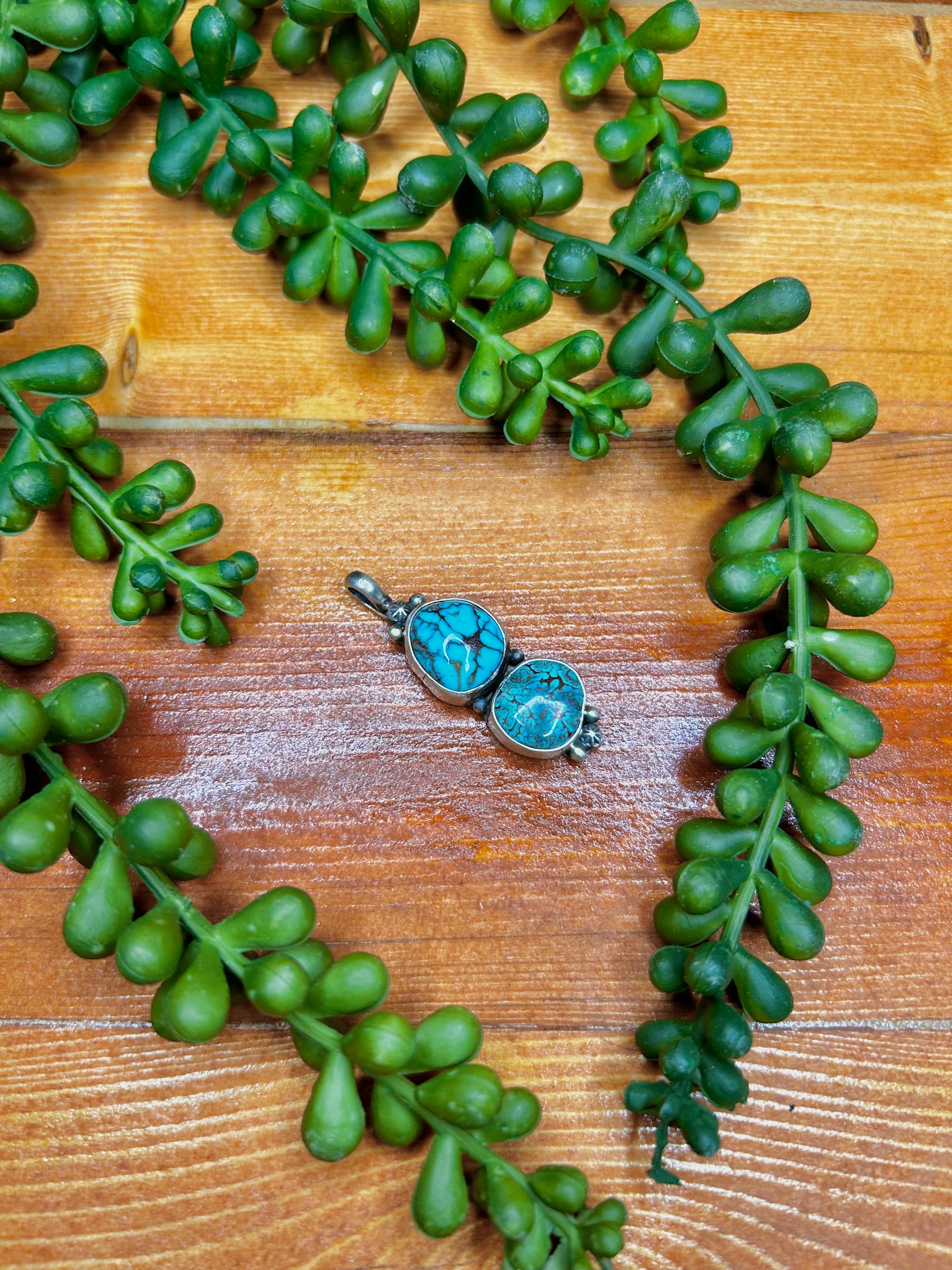 Antionette Largo Egyptian Turquoise & Sterling Silver Pendant