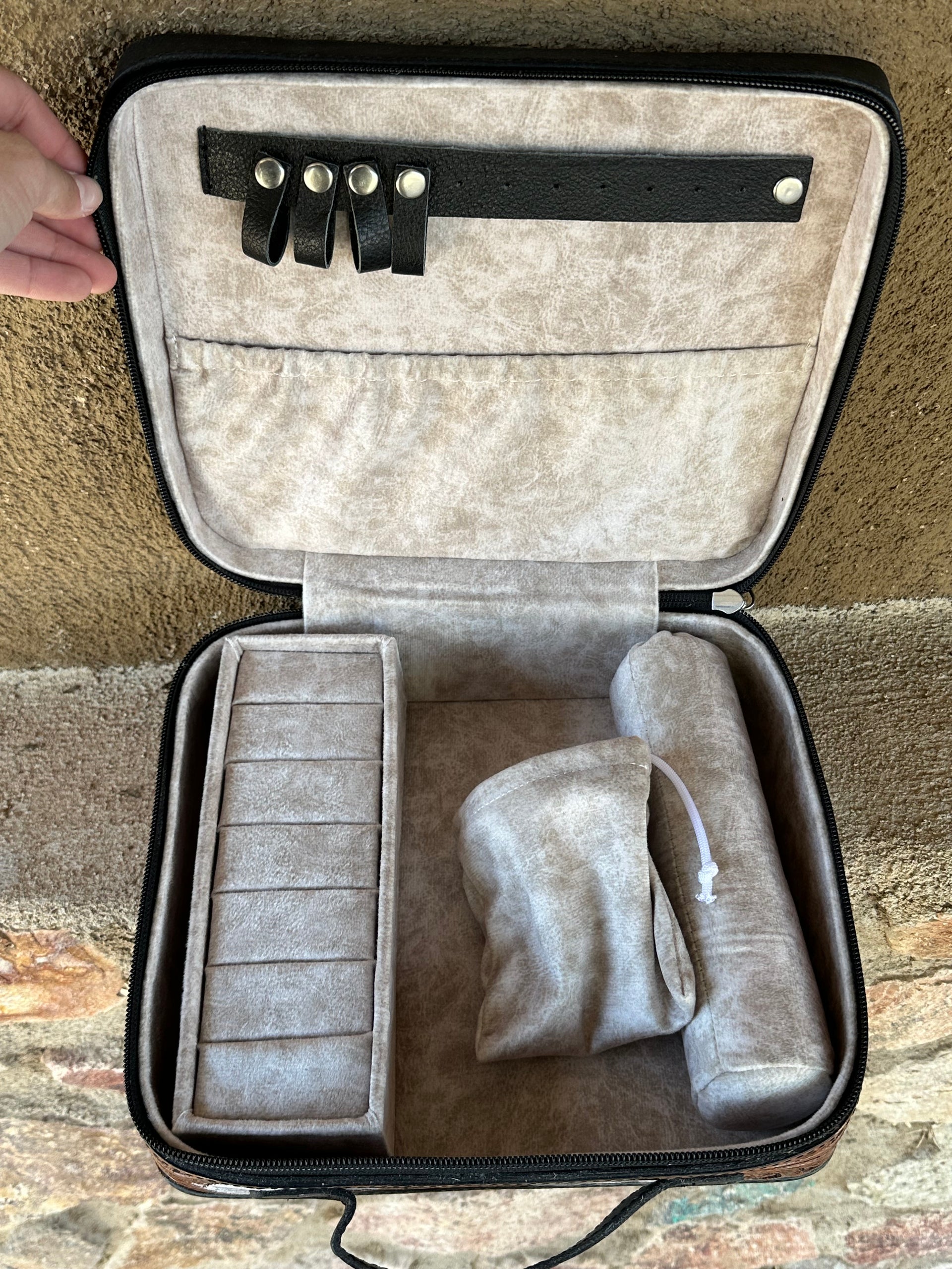 Genuine Leather & Cowhide Jewelry Box