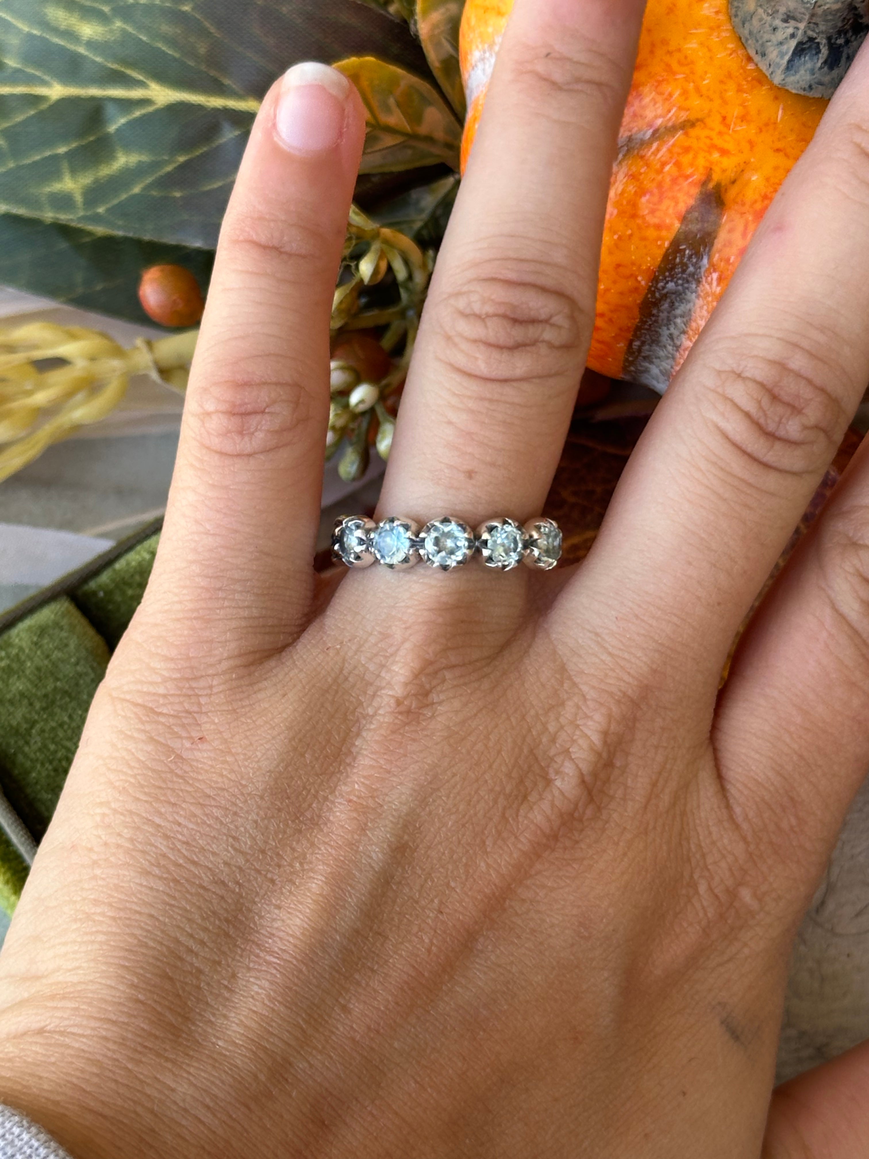 Southwest Handmade Blue Topaz & Sterling Silver Ring