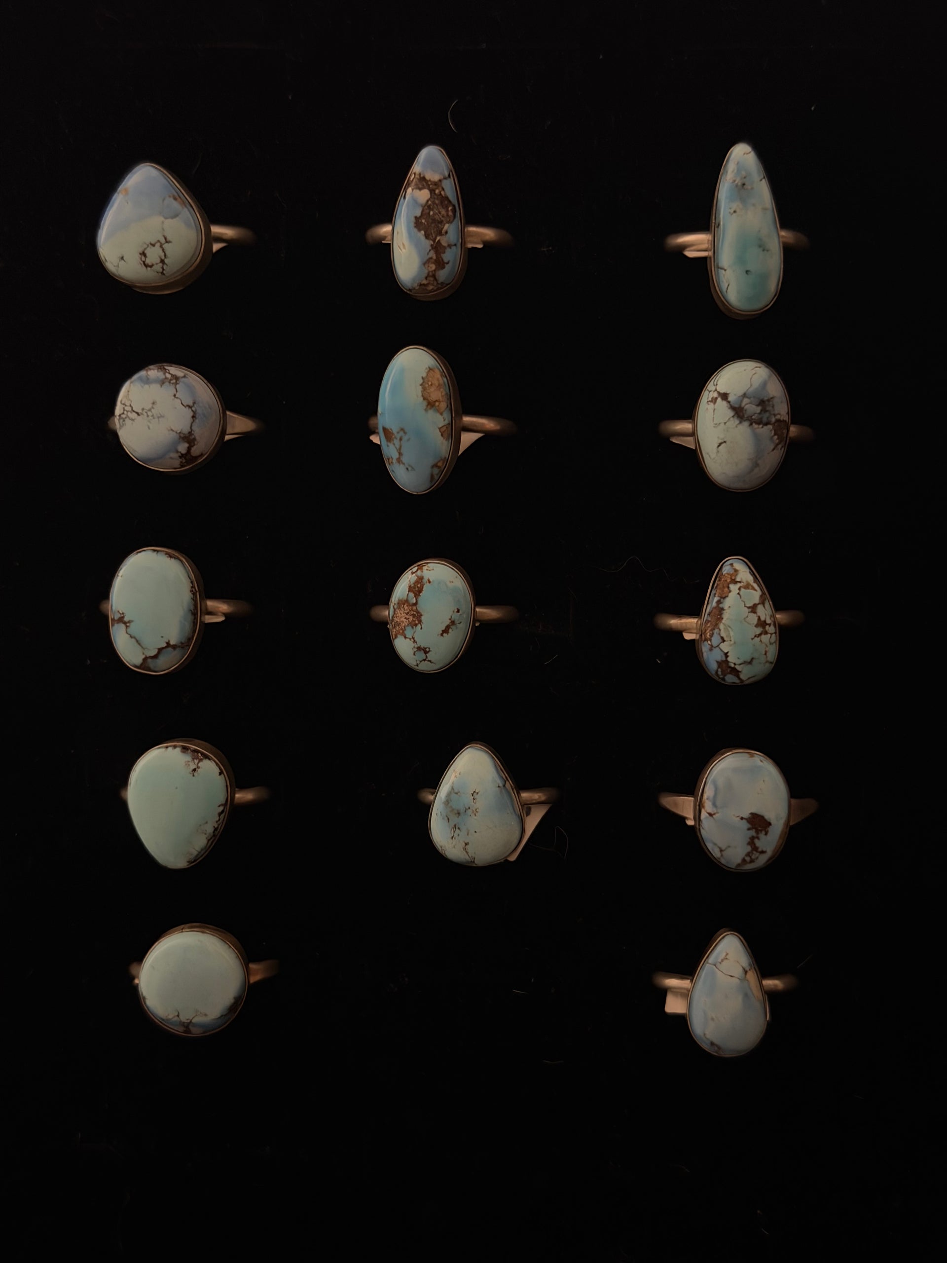 Navajo Made Golden Hills Turquoise & Sterling Silver Ring