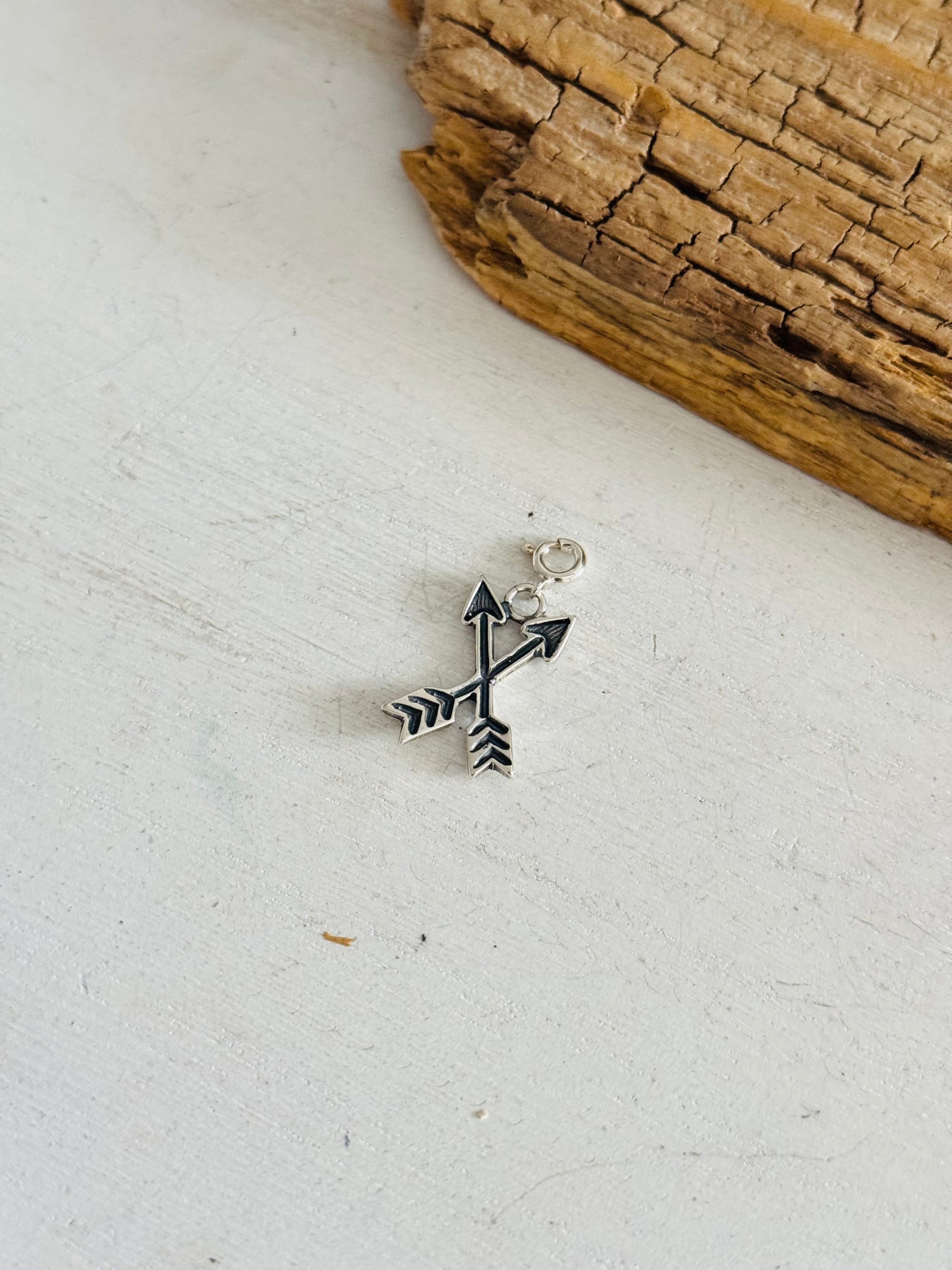 Navajo Made Sterling Silver Arrows Cast Charms