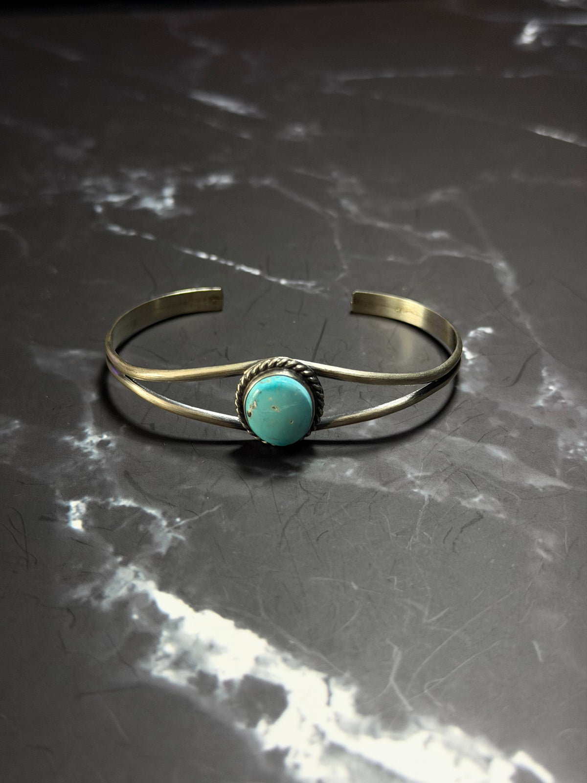 Dave Skeets Blue Ridge Turquoise & Sterling Silver Cuff Bracelet