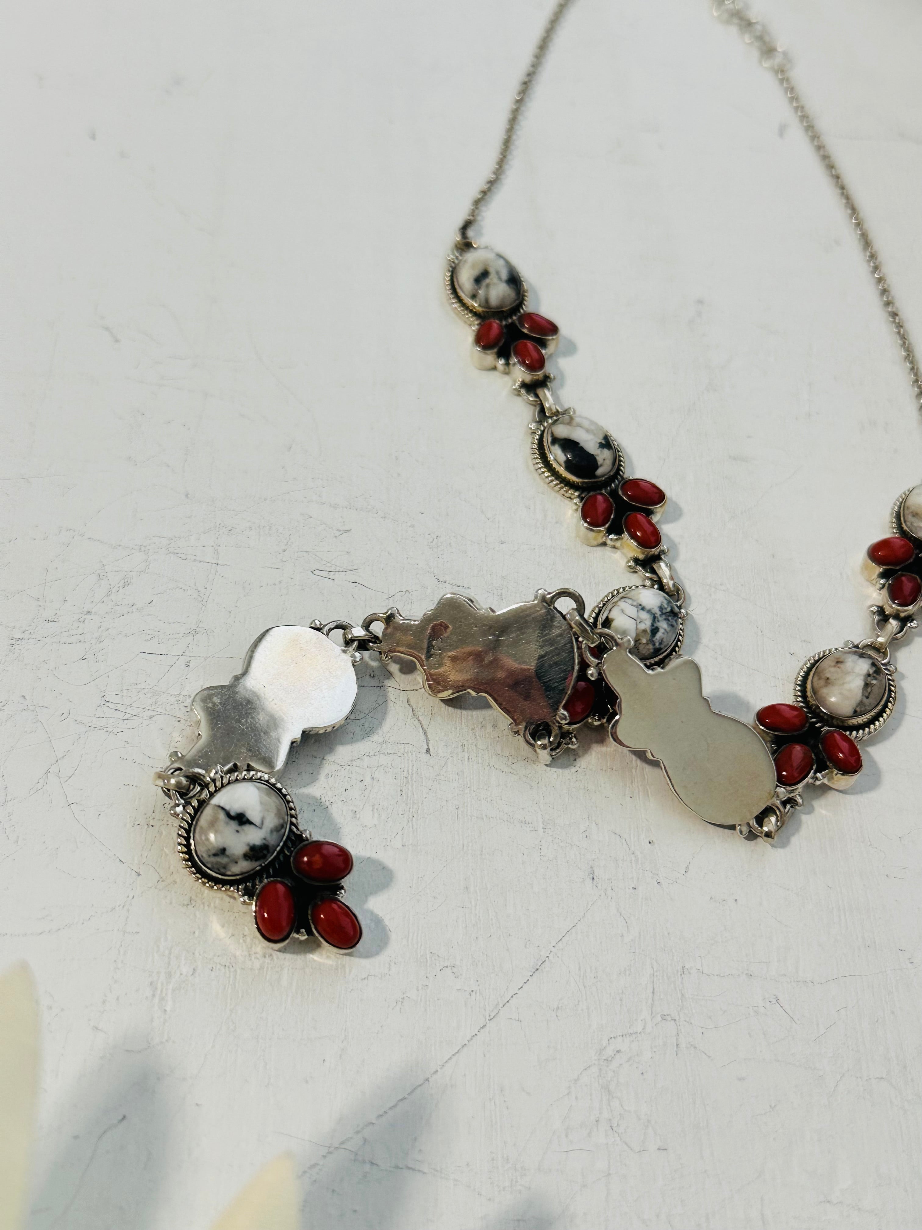 Southwest Made Multi Stone & Sterling Silver Necklace