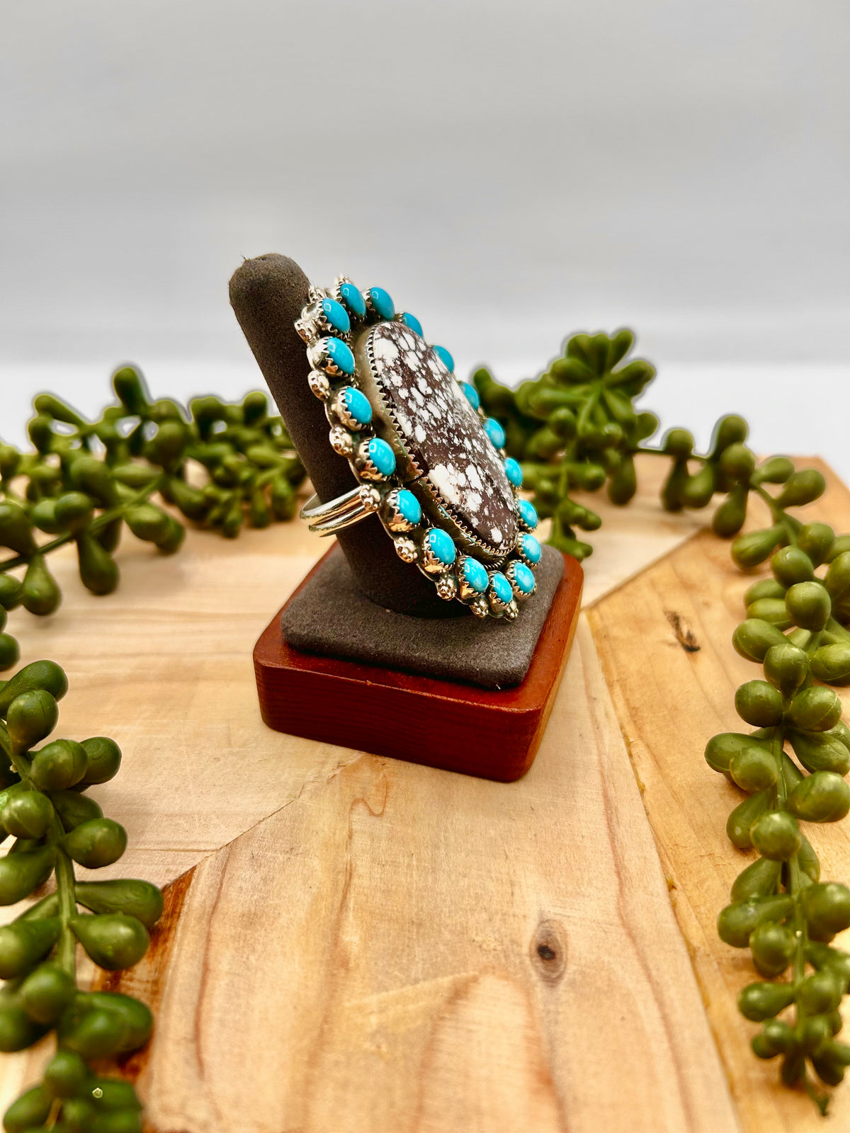 Darlene Begay Multi Stone & Sterling Silver Adjustable Ring