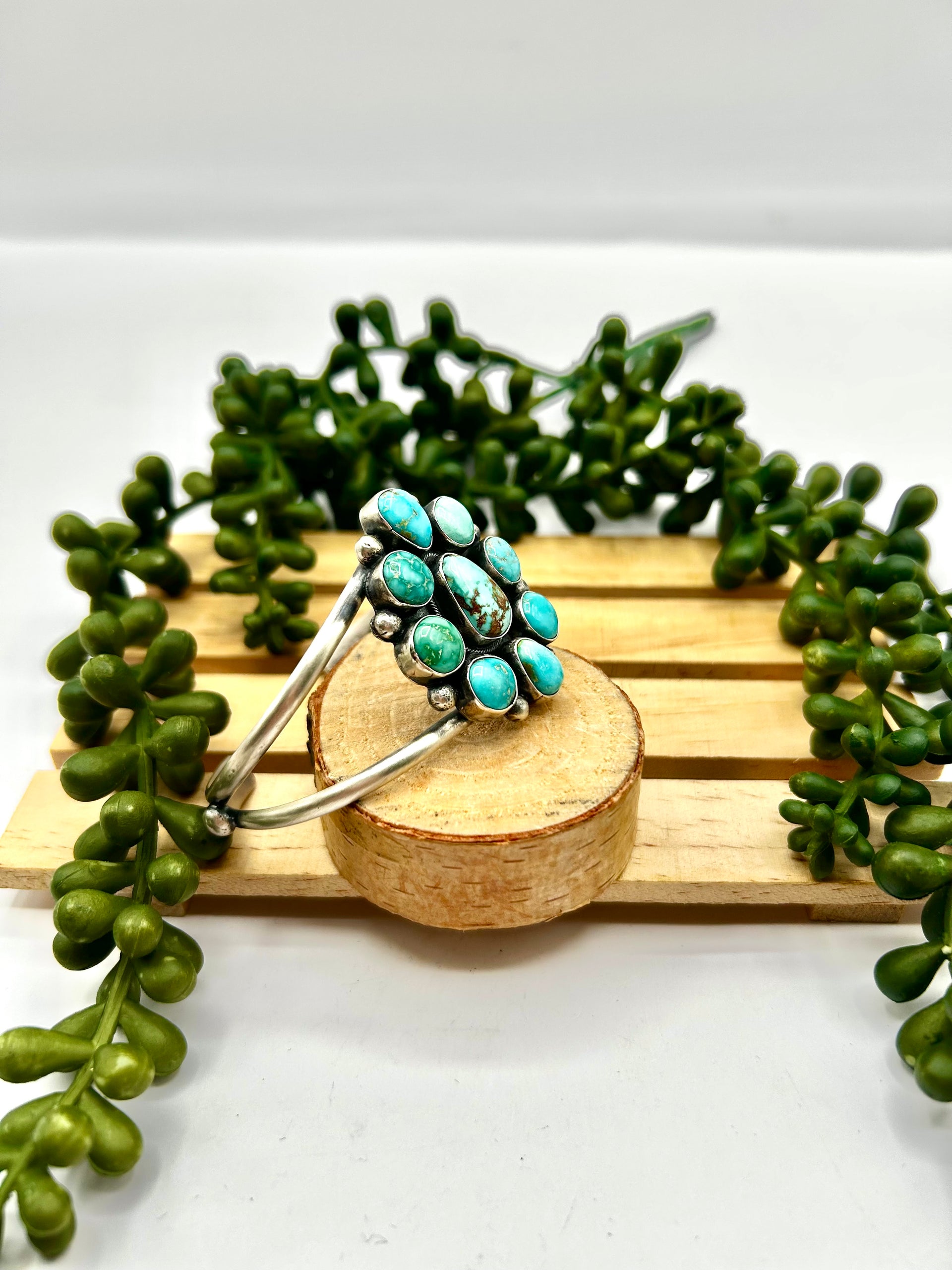 Bobby Johnson Royston Turquoise & Sterling Silver Cuff Bracelet