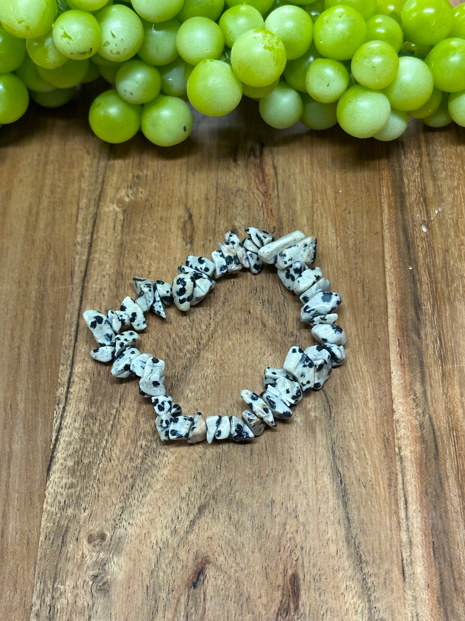 Southwest Strung Dalmatian Jasper Bracelet