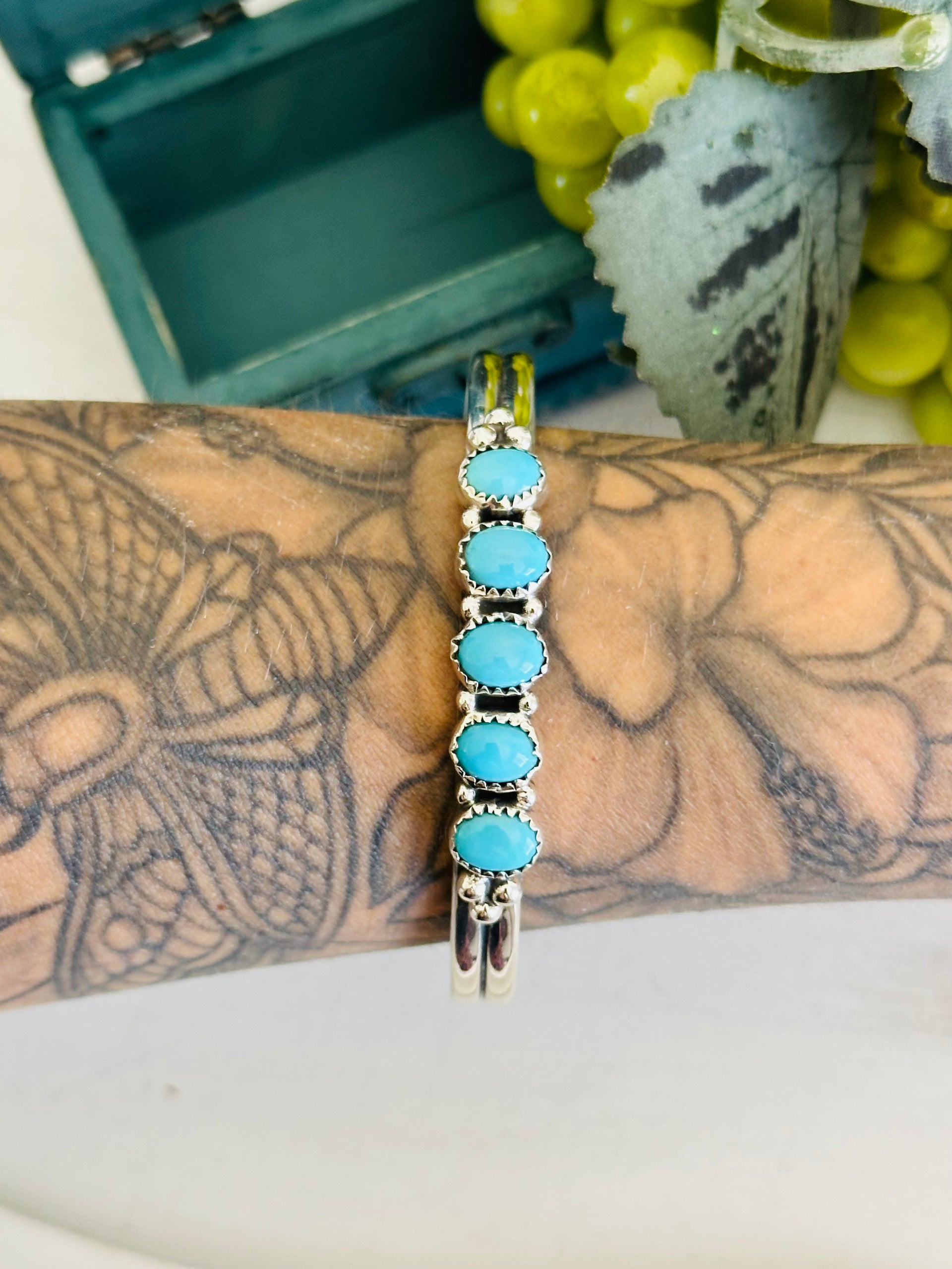 TTD “Jaycee” Kingman Turquoise & Sterling Silver Cuff Bracelet