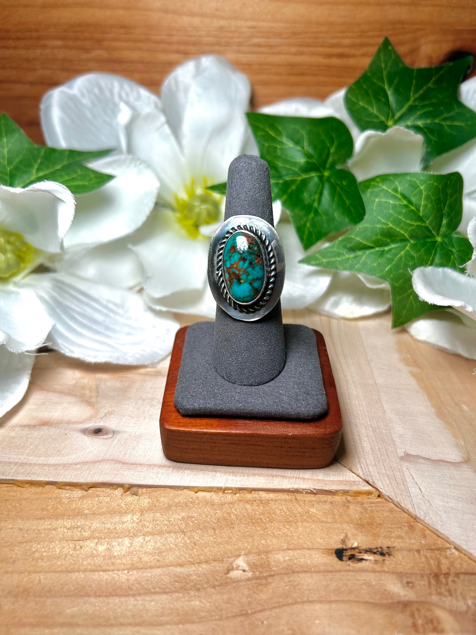 Bessie Skeets Royston Turquoise & Sterling Silver Ring Size 7