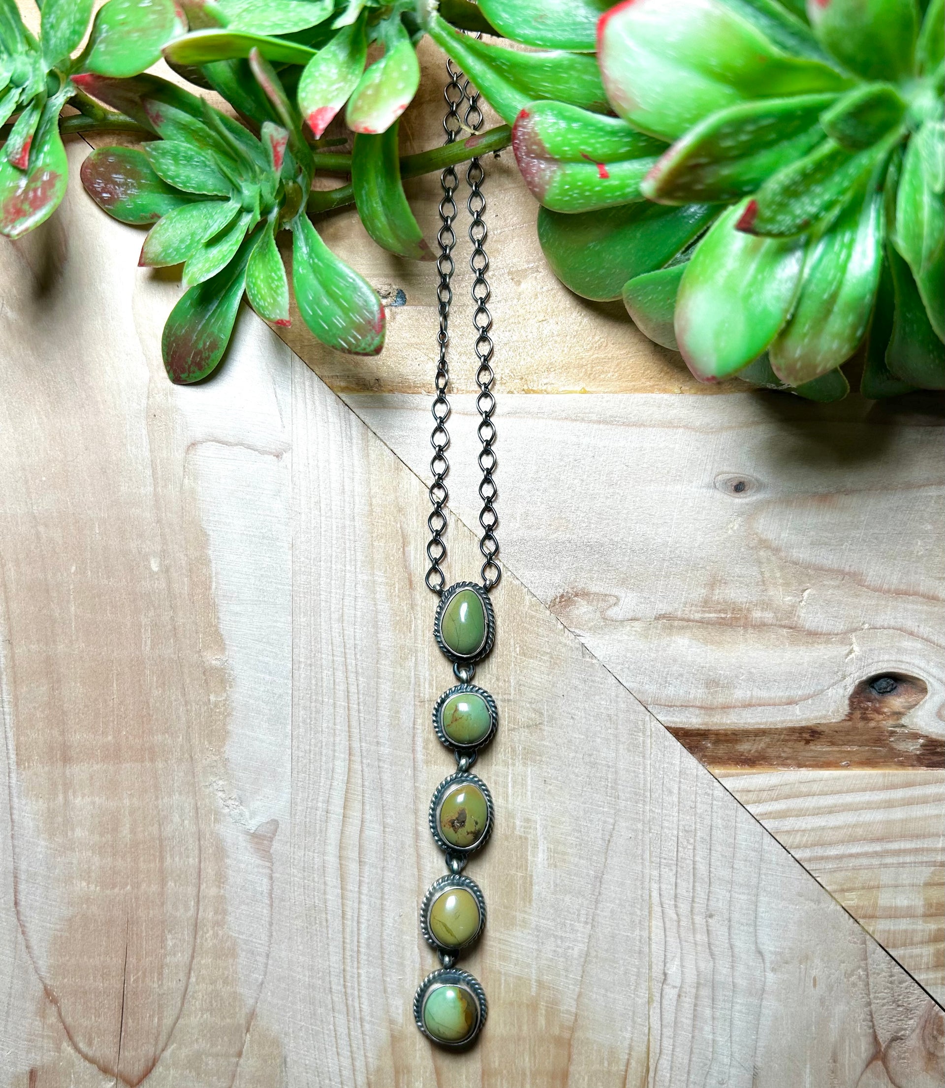 Navajo Made Iron Maiden & Sterling Silver Necklace