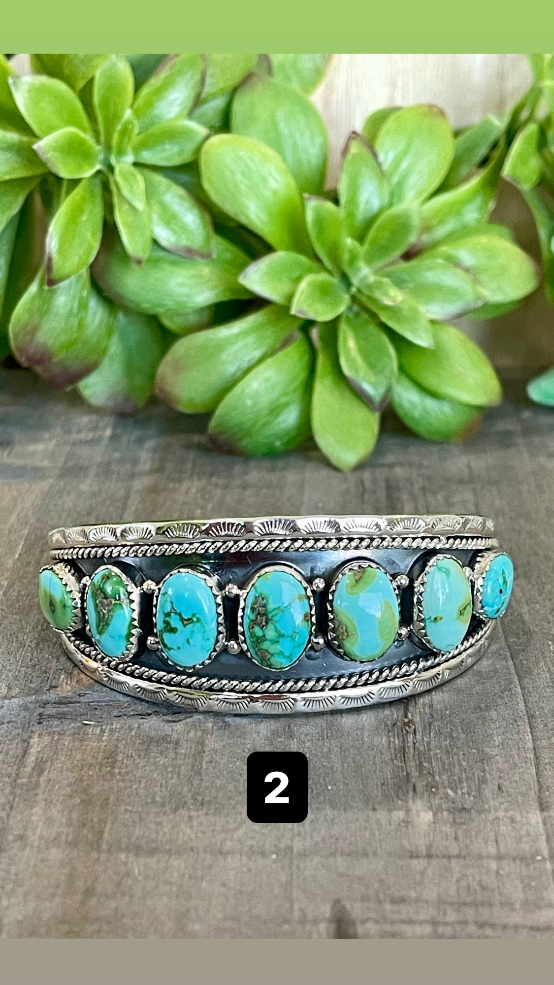 Southwest Handmade Sonoran Mountain Turquoise & Sterling Silver Cuff Bracelet