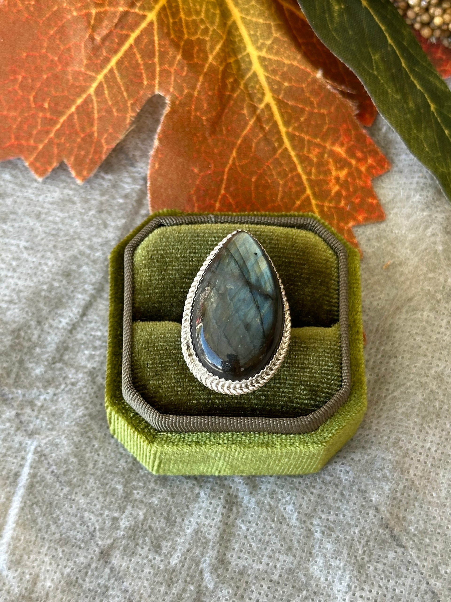 Reda Galvan Labradorite & Sterling Silver Ring Size 6.75