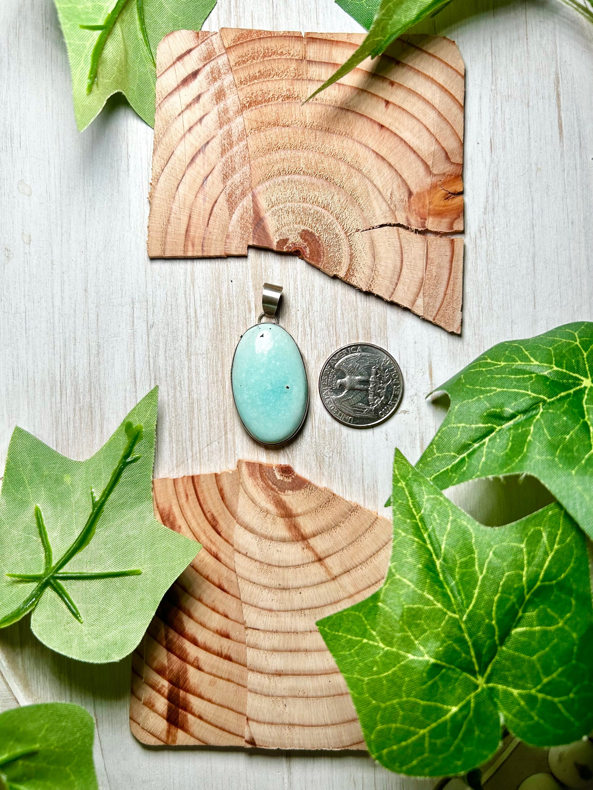 Navajo Made Royston Turquoise & Sterling Silver Pendant