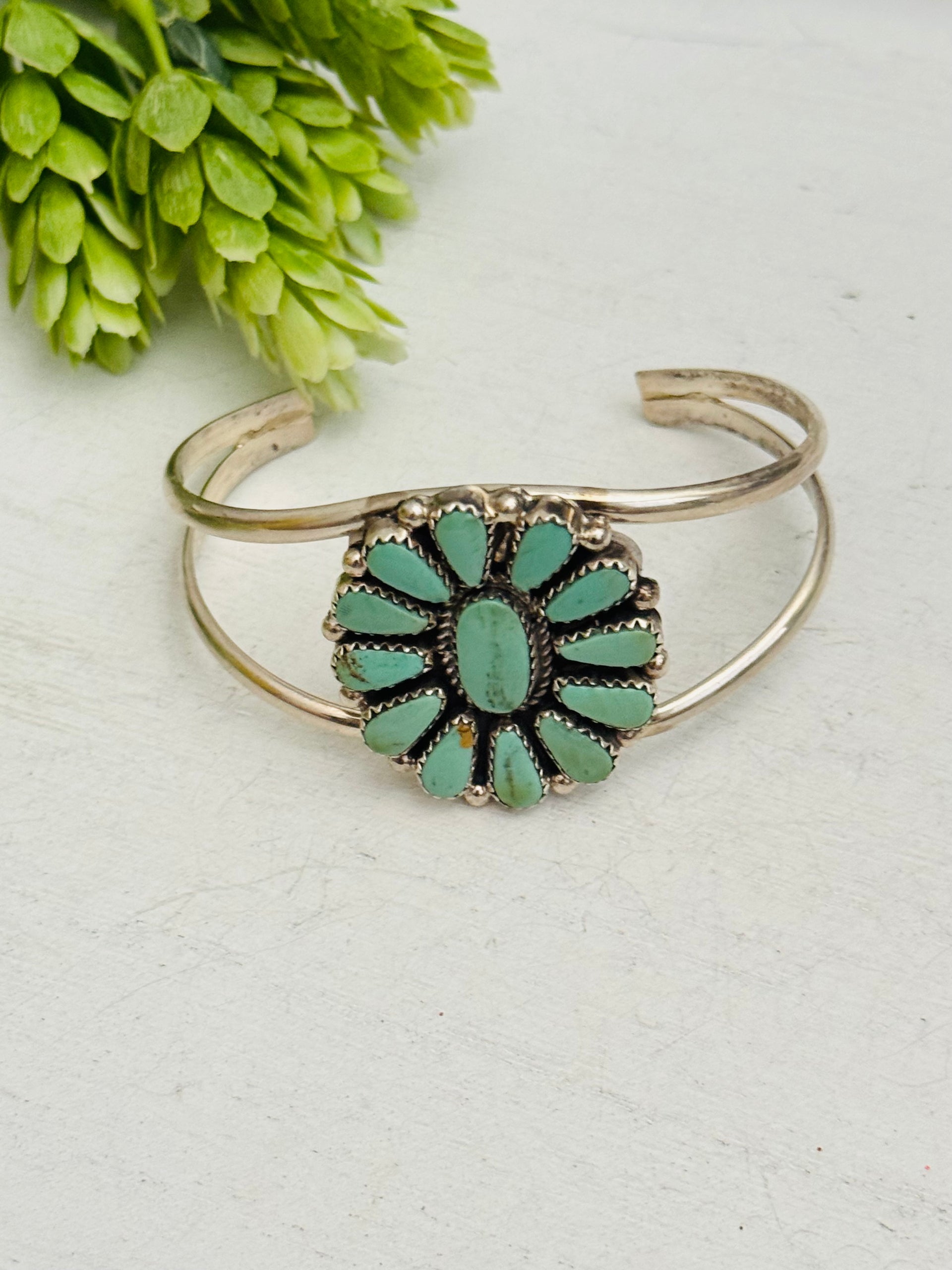 Alicia Wilson Kingman Turquoise & Sterling Silver Cuff Bracelet
