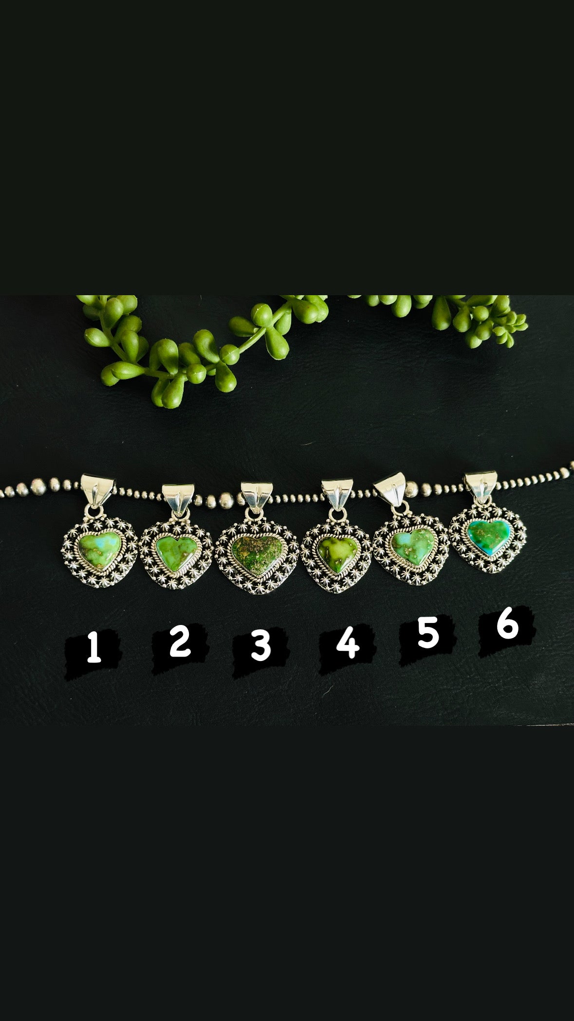 Southwest Handmade Sonoran Gold Turquoise & Sterling Silver Heart Pendant