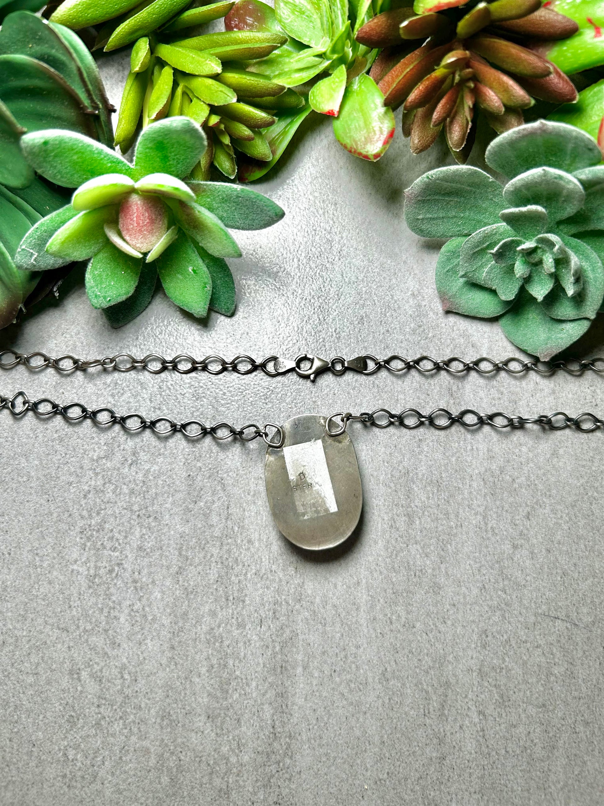 Navajo Made #8 Turquoise & Sterling Silver Necklace