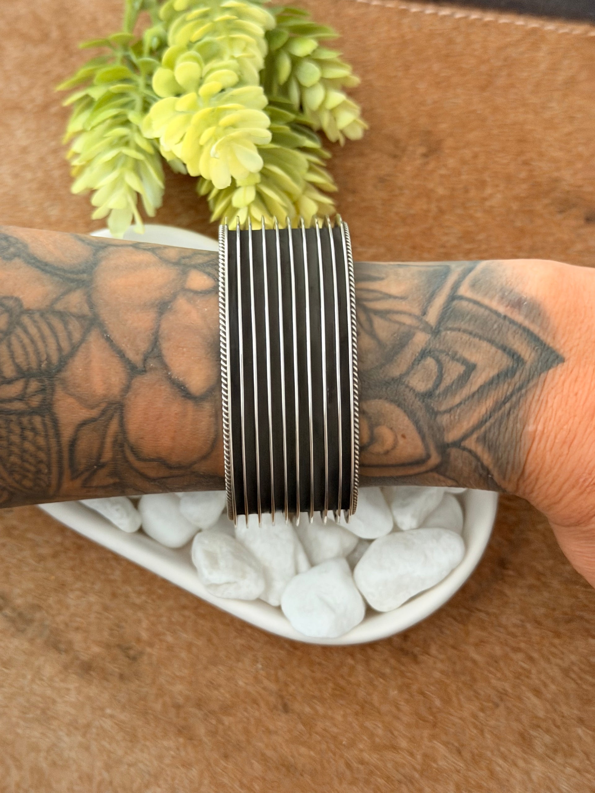 Arnold Yazzie Sterling Silver Cuff Bracelet
