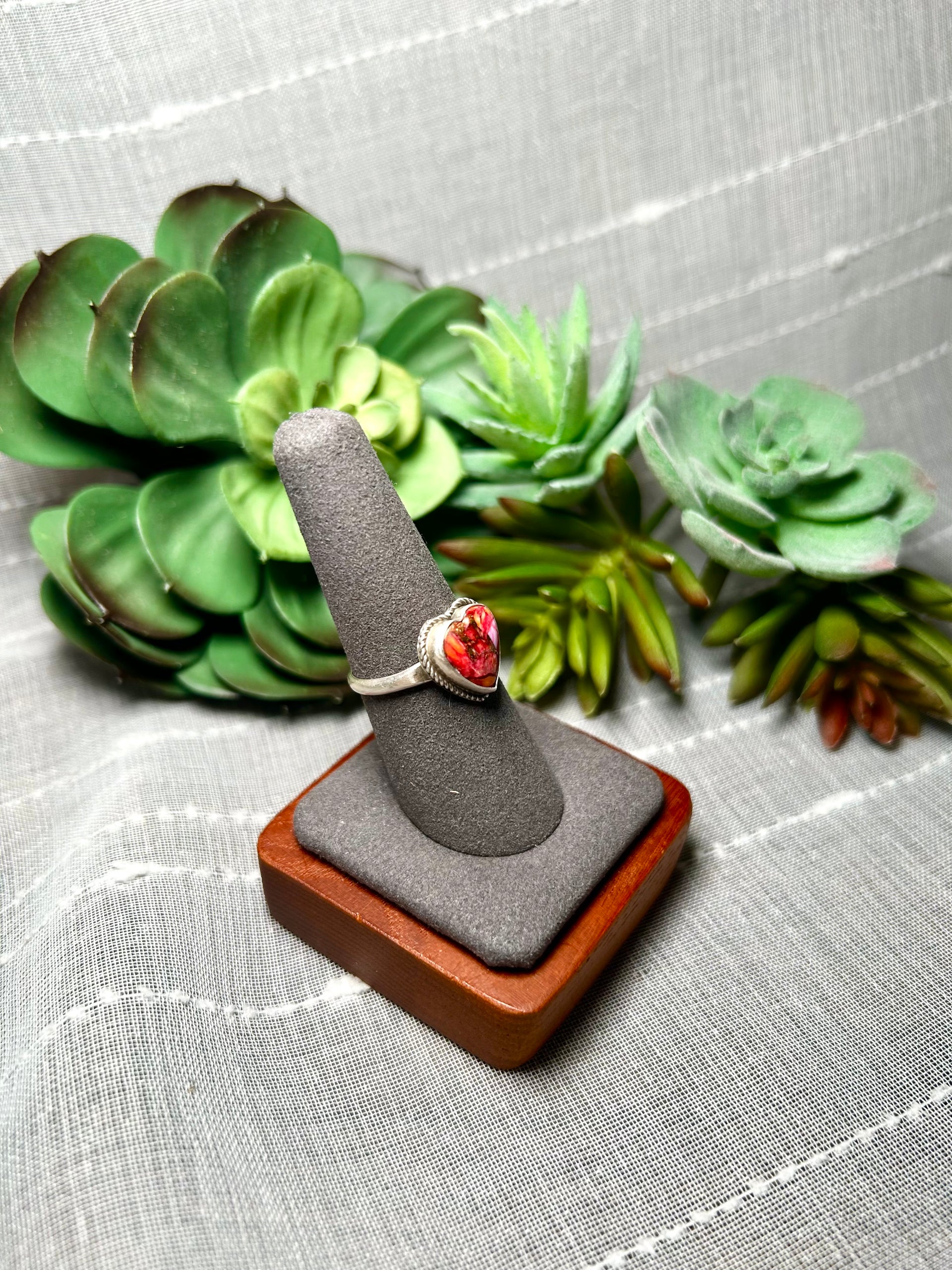 Navajo Made Mohave Turquoise & Sterling Silver Ring Size 8