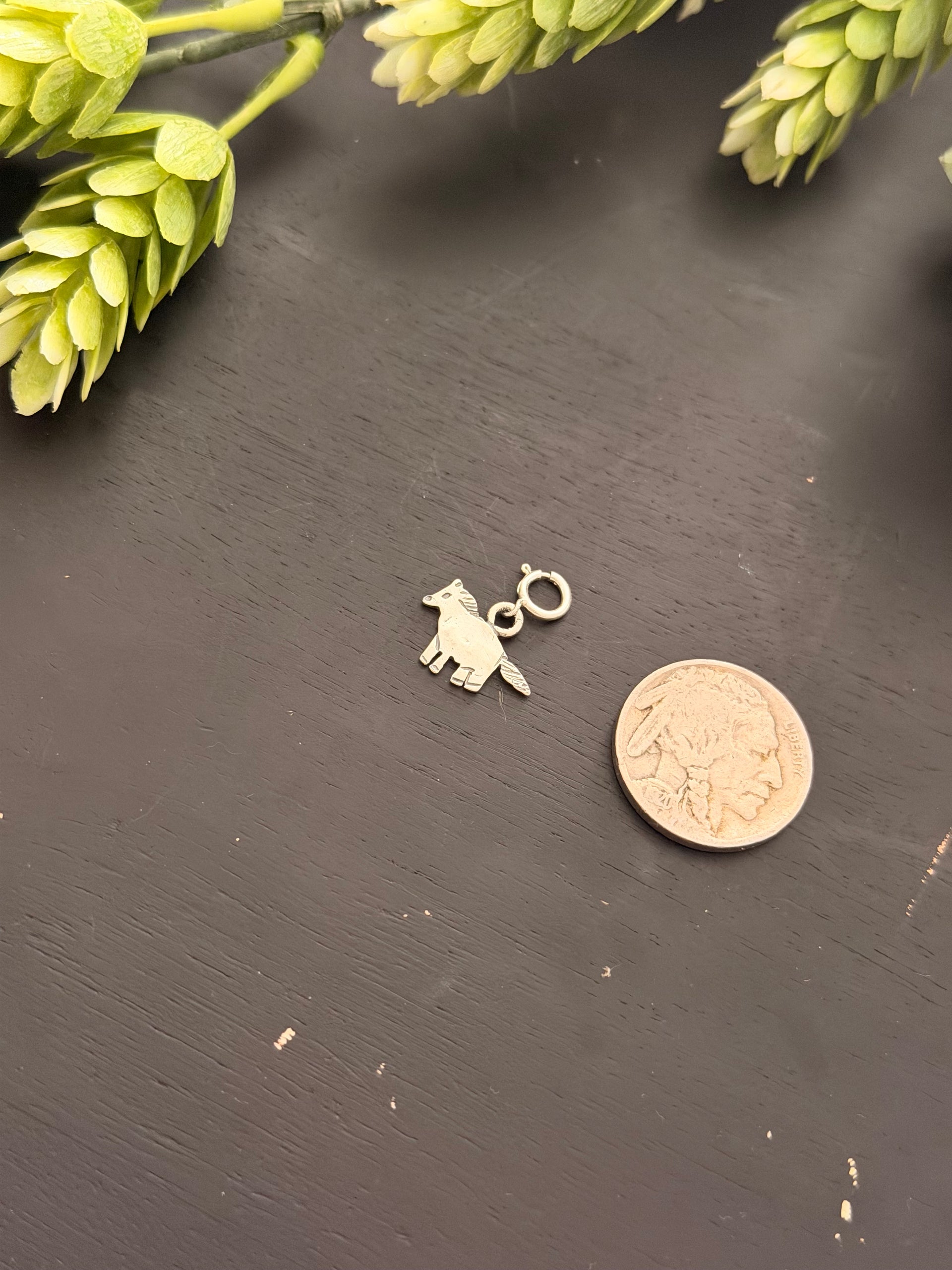 Navajo Made Sterling Silver Horse Cast Charms