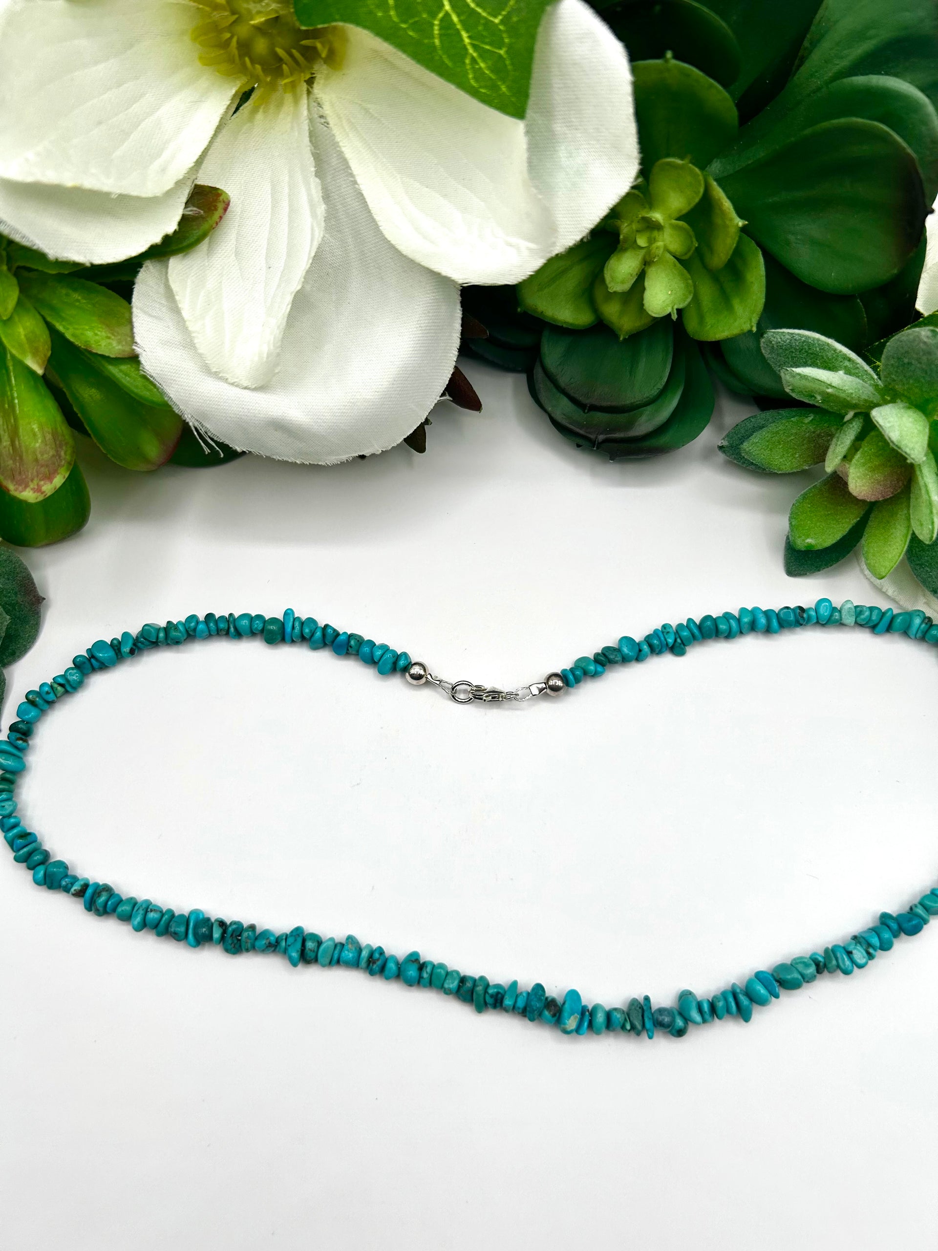 Navajo Made Strung Kingman Turquoise Necklace