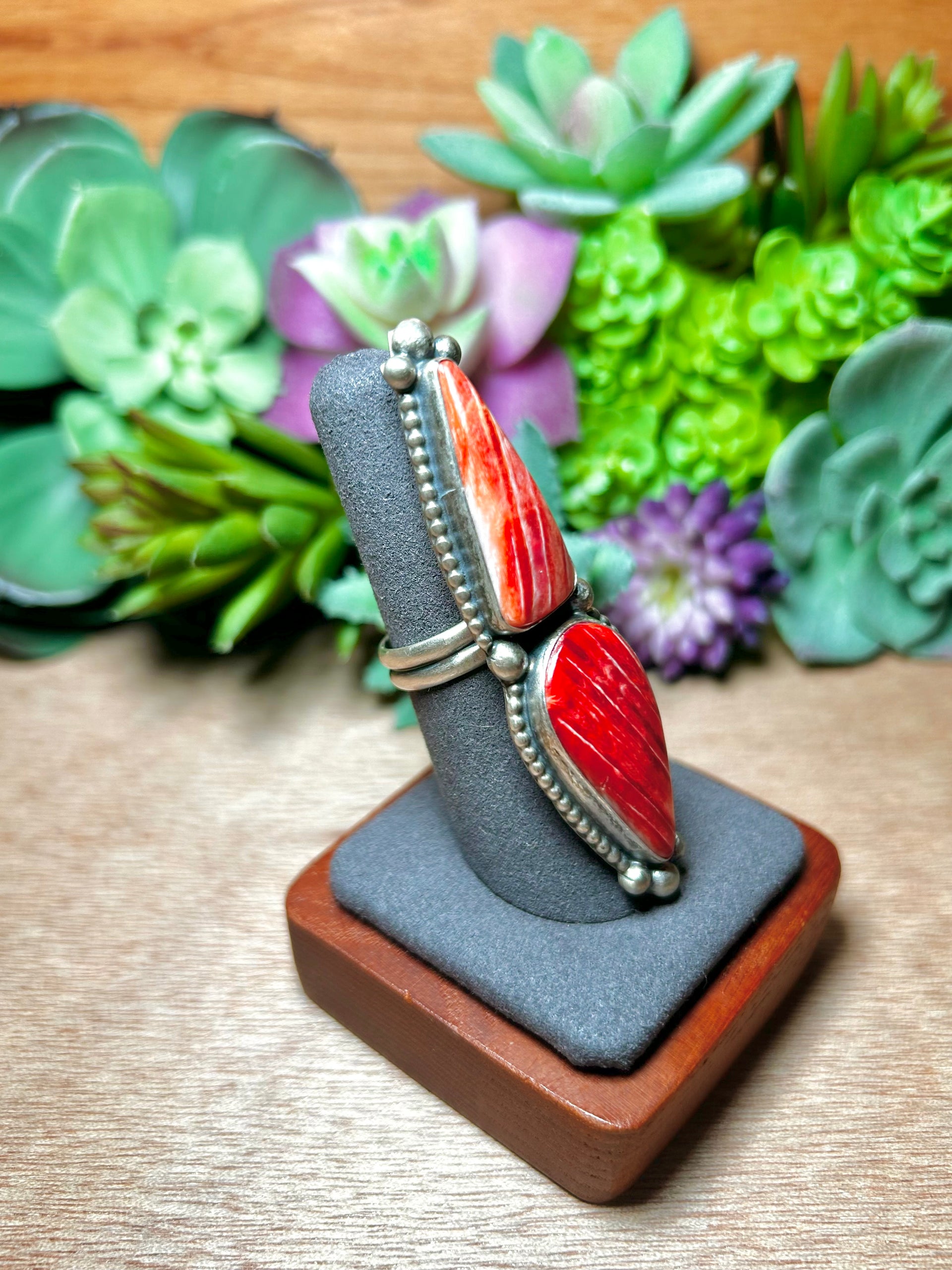 Travis Jim Spiny Oyster & Sterling Silver Adjustable Ring