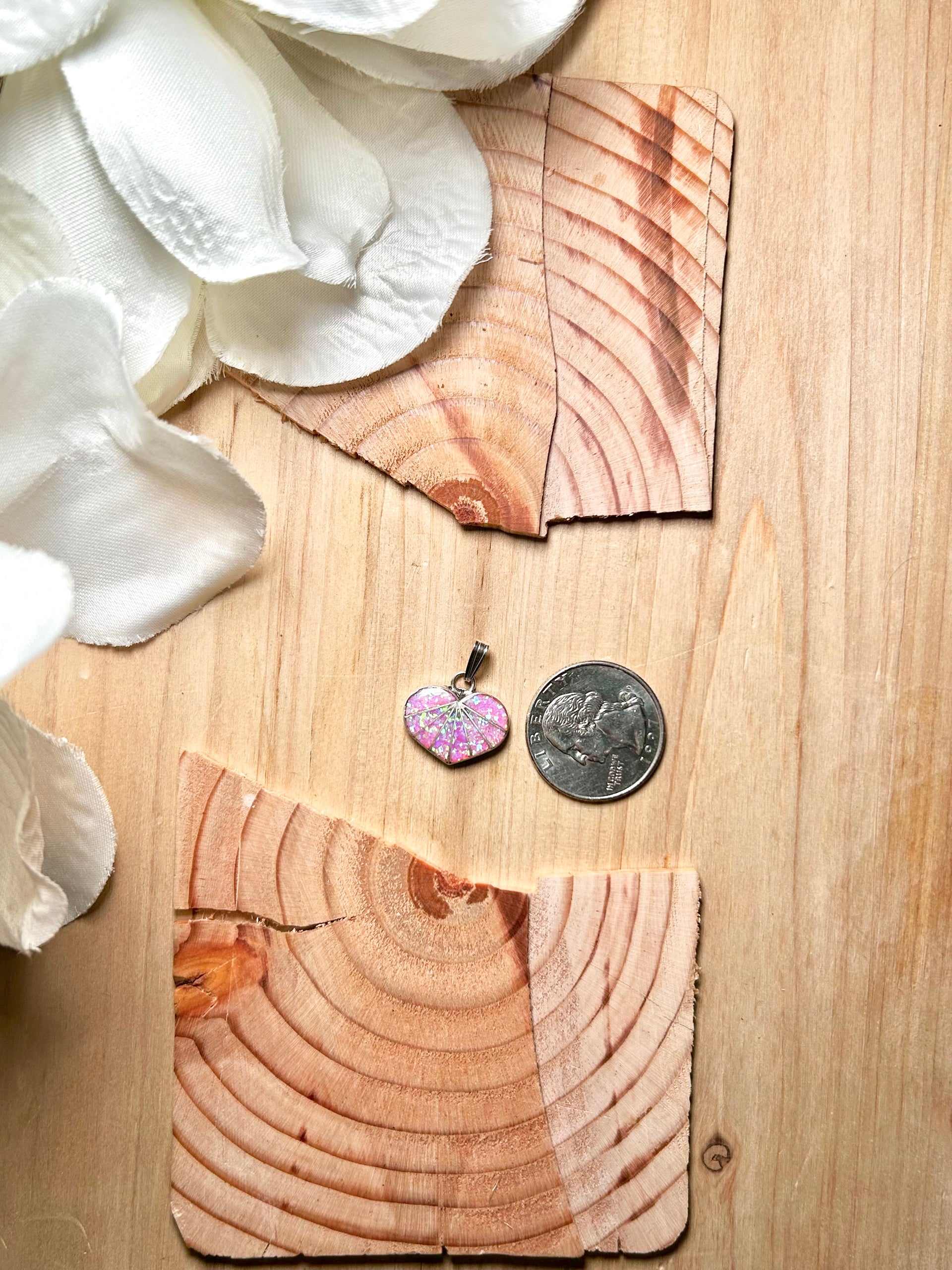 Zuni Made Opal & Sterling Silver Pendant