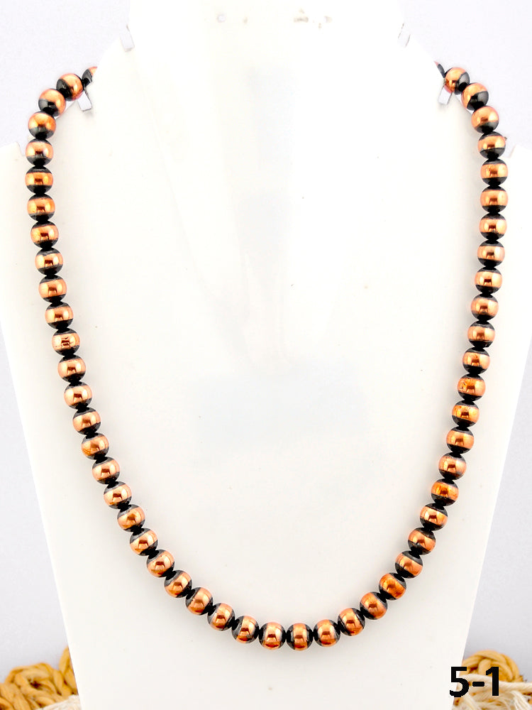 Southwest Handmade Copper Beaded Necklace 8mm
