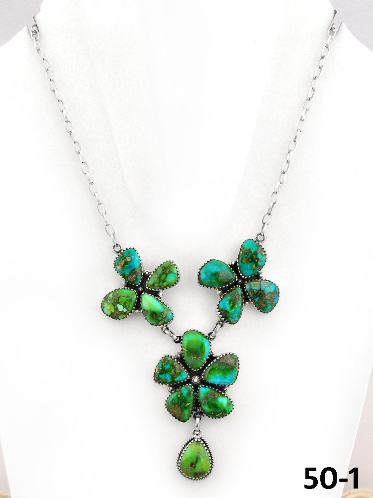 Southwest Made Sonoran Turquoise & Sterling Silver Necklace