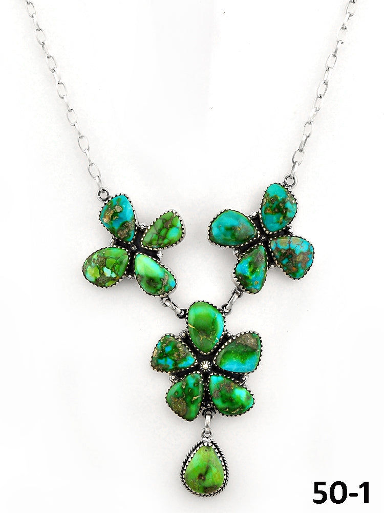 Southwest Made Sonoran Turquoise & Sterling Silver Necklace