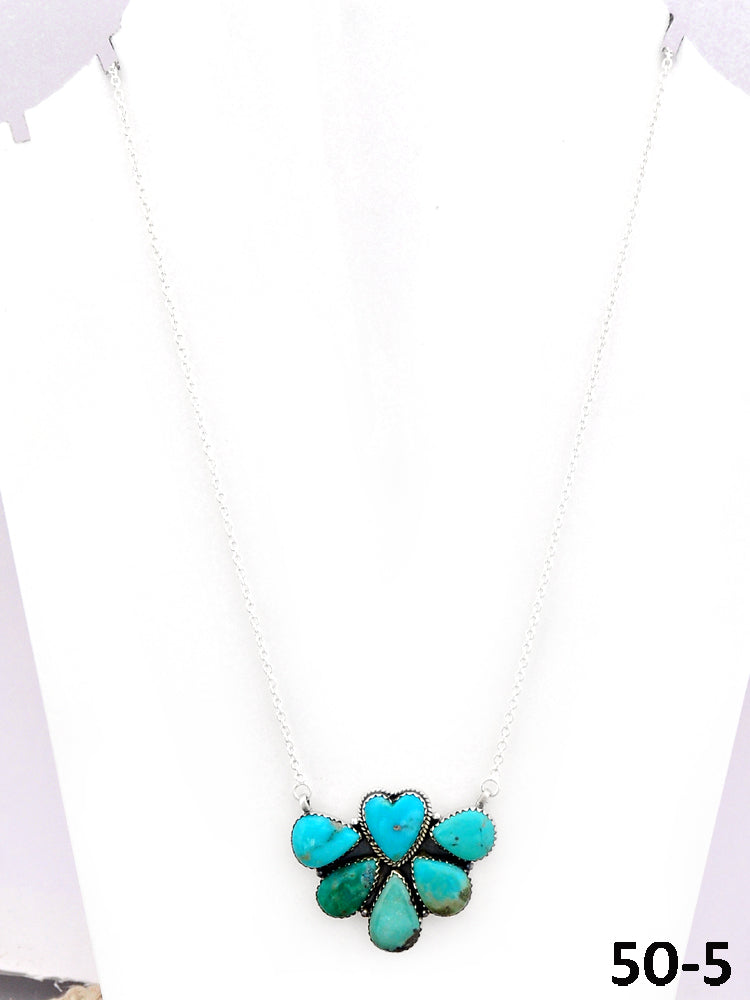 Southwest Made Campitos Turquoise & Sterling Silver Necklace