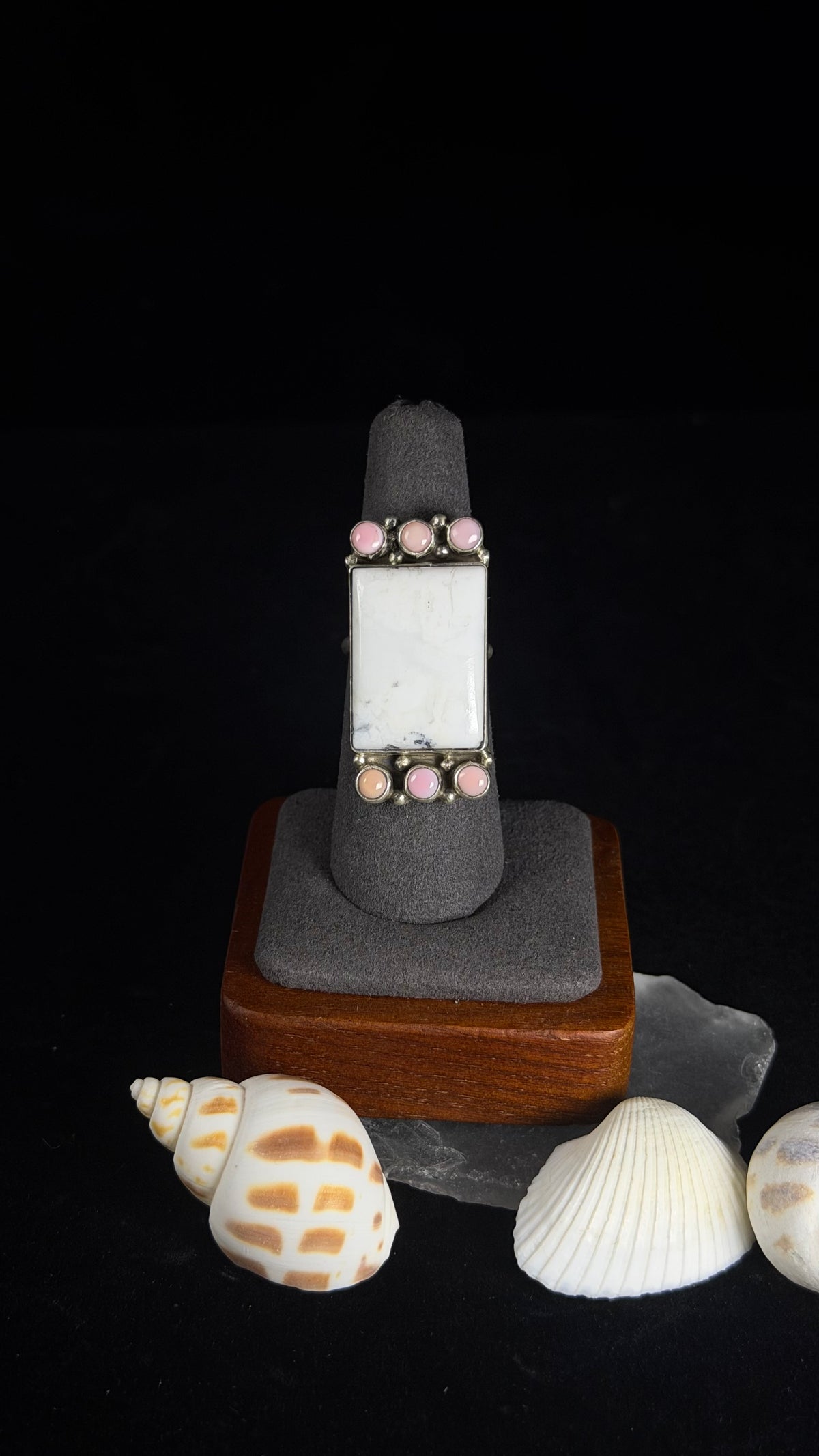 Pearline Spencer Multi Stone & Sterling Silver Adjustable Ring