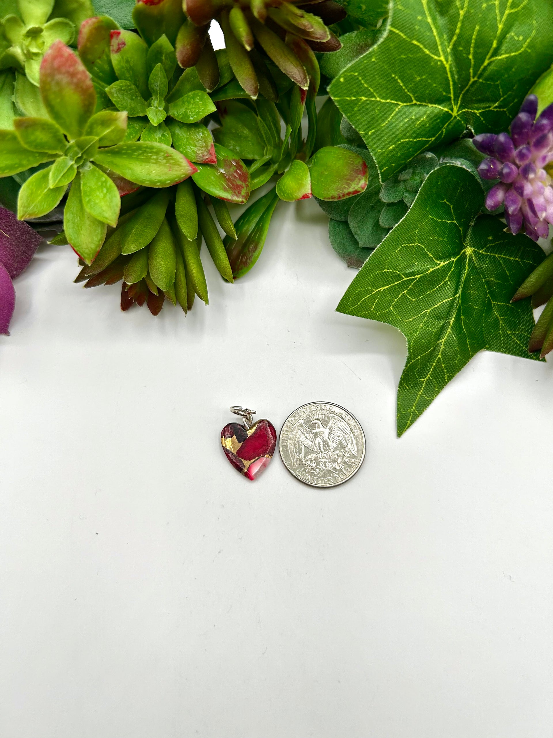 Navajo Made Rose Dahlia & Sterling Silver Charms