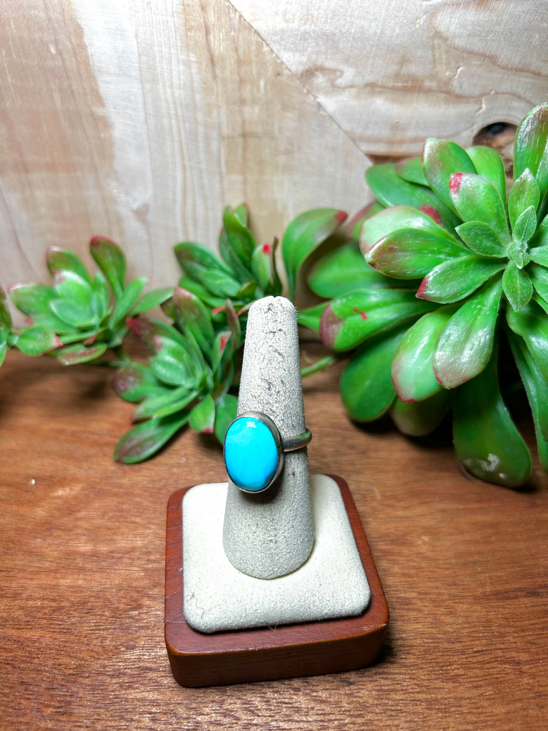 Scott Skeets Kingman Turquoise & Sterling Silver Adjustable Ring