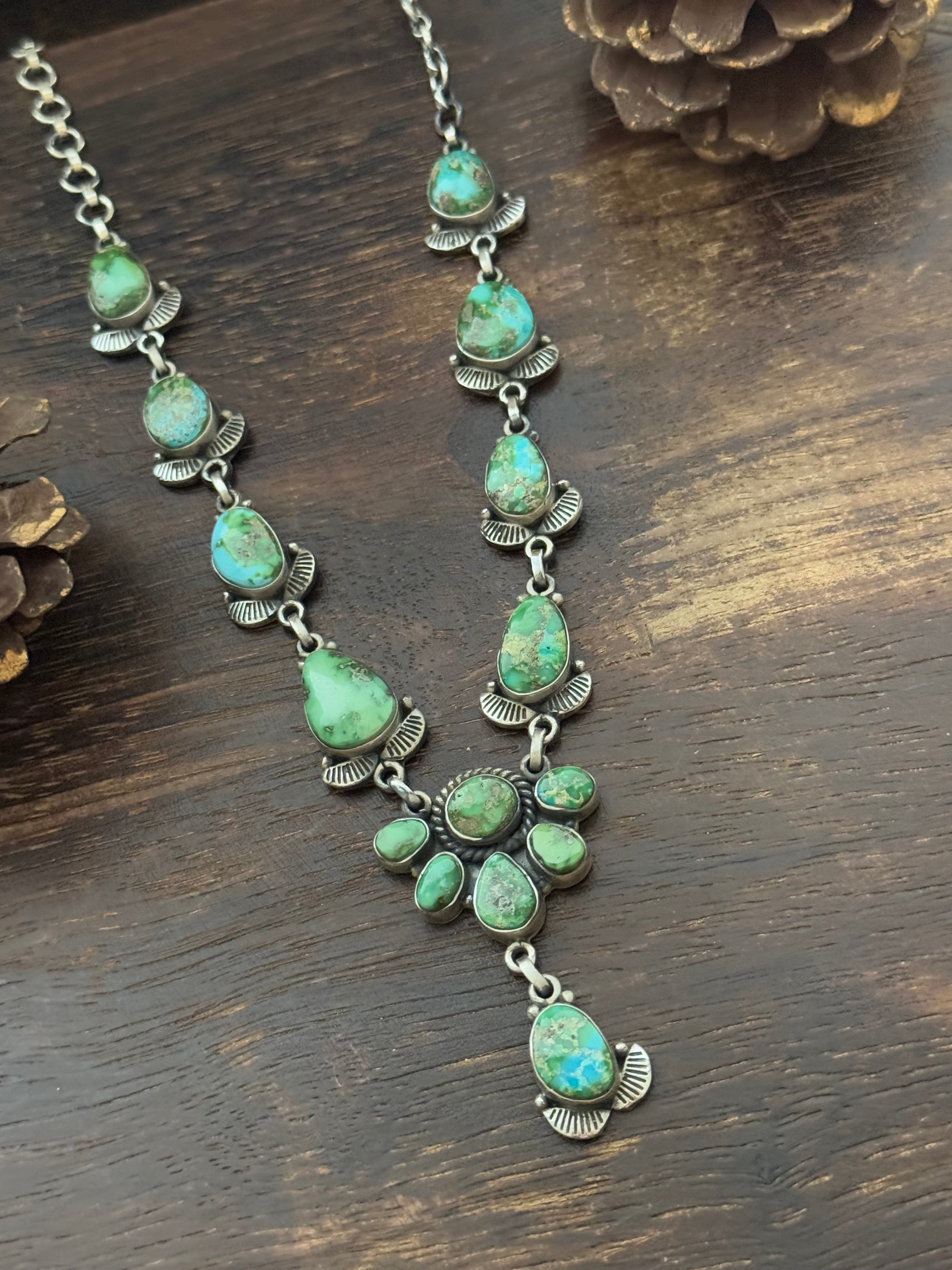 TTD Sonoran Mountain Turquoise & Sterling Silver Lariat Necklace