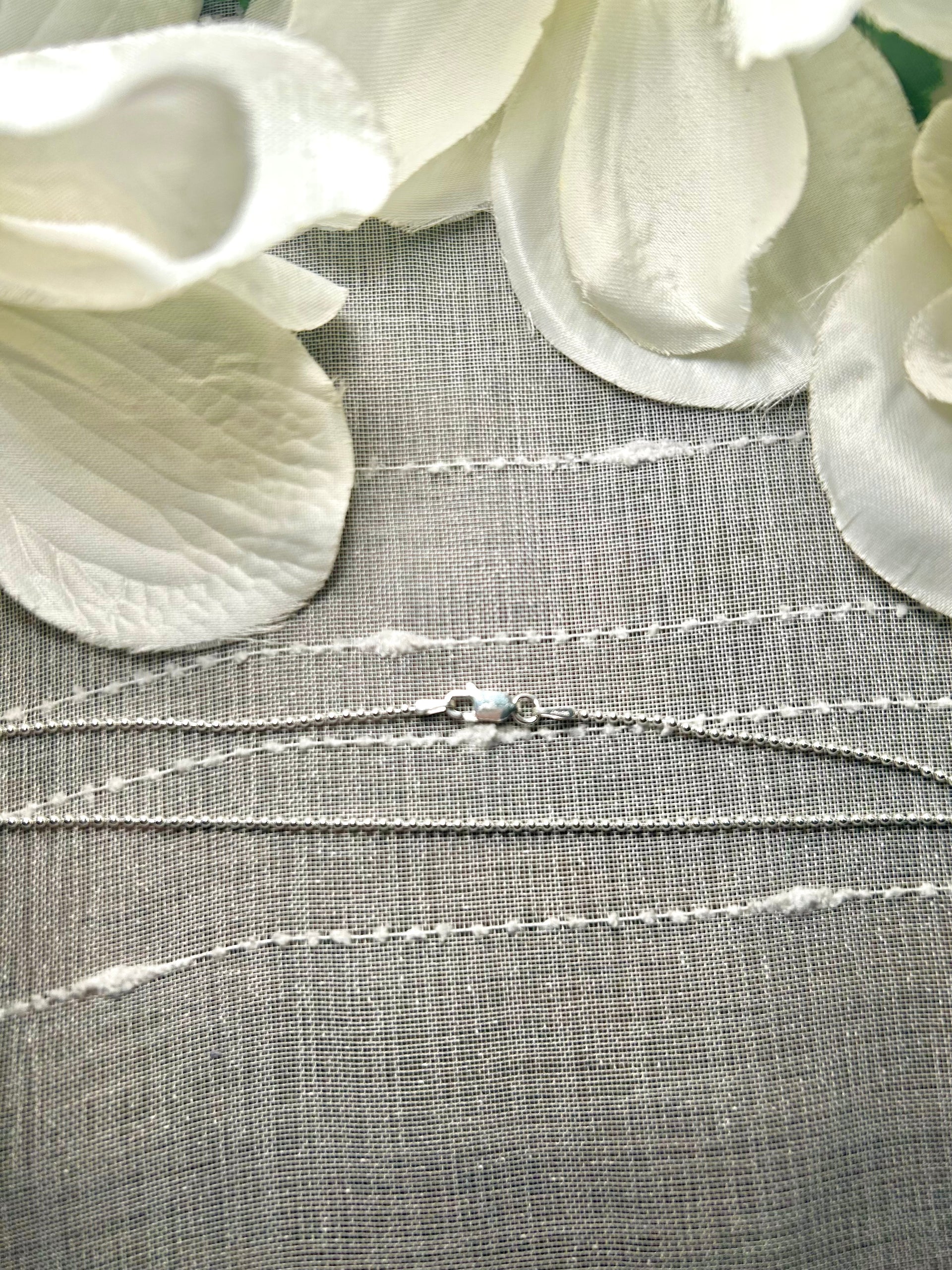 Navajo Made Strung 1 MM Sterling Silver Necklace