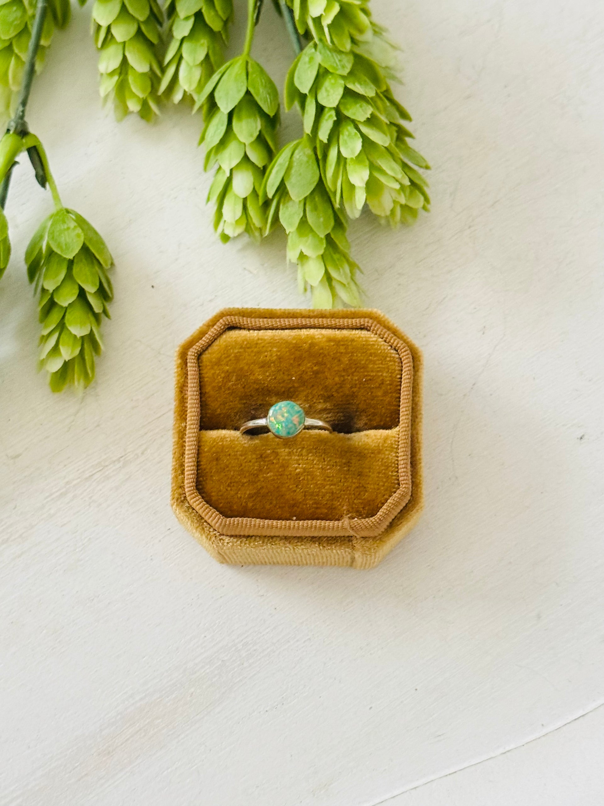 Navajo Made Opal & Sterling Silver Ring