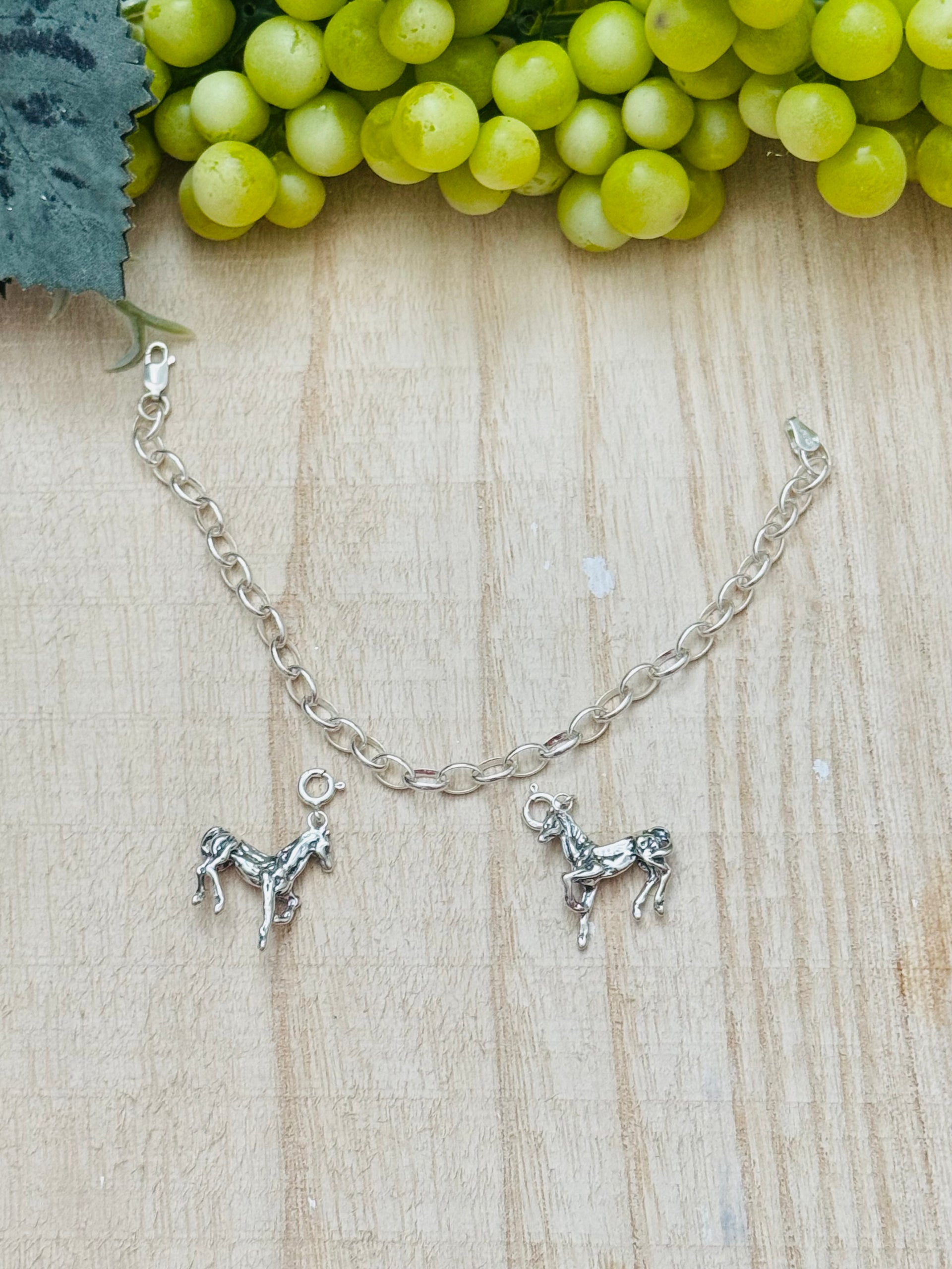 Navajo Made Sterling Silver Horse Cast Charms