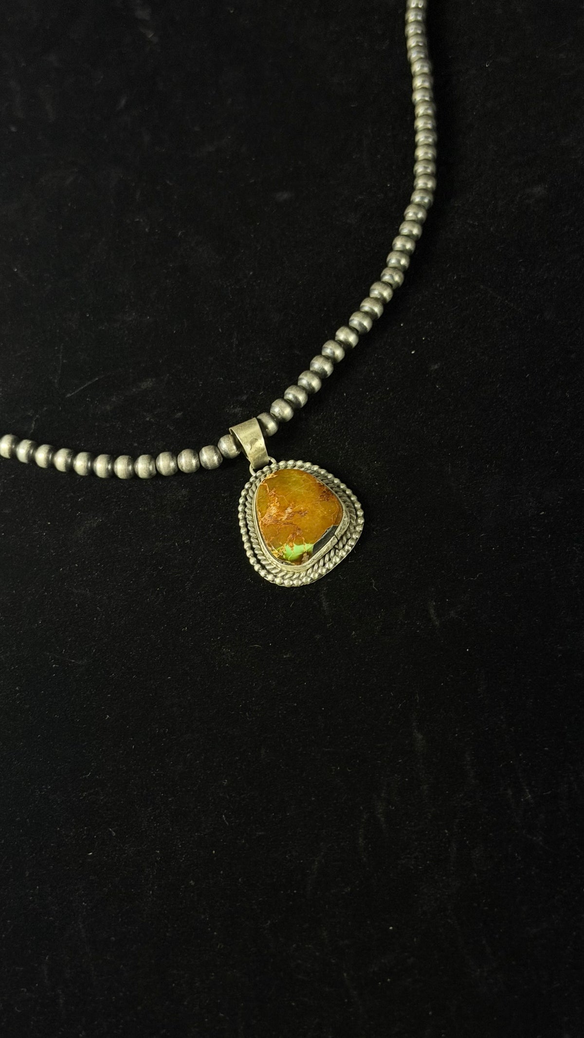 Navajo Made Royston Turquoise & Sterling Silver Pendant