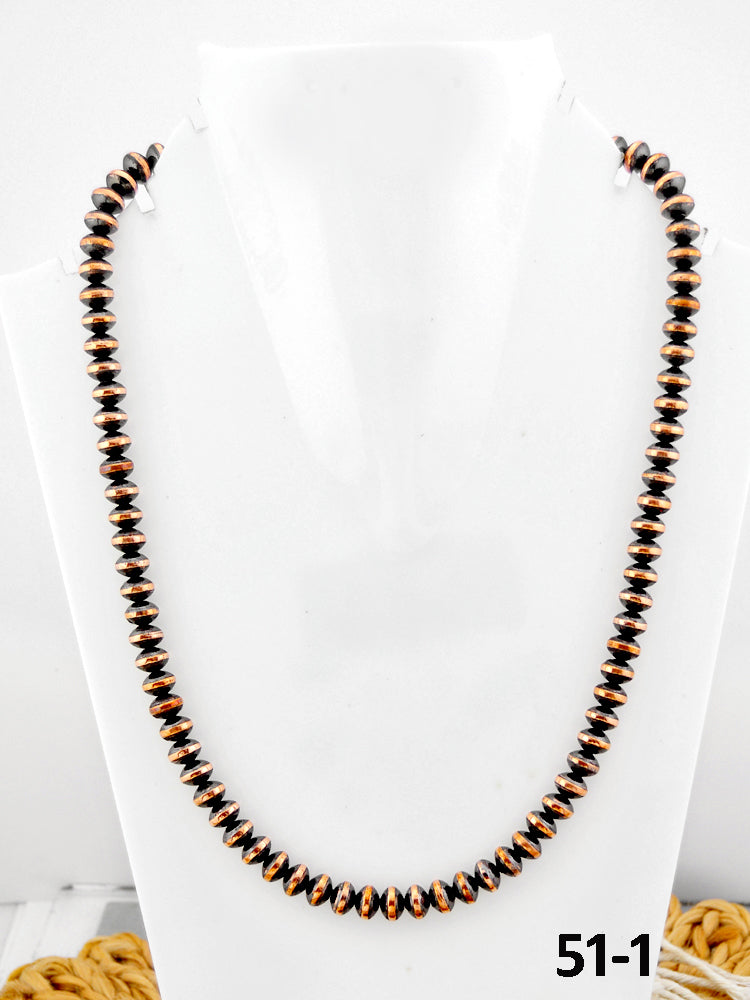 Southwest Handmade Copper Beaded Necklace 8mm
