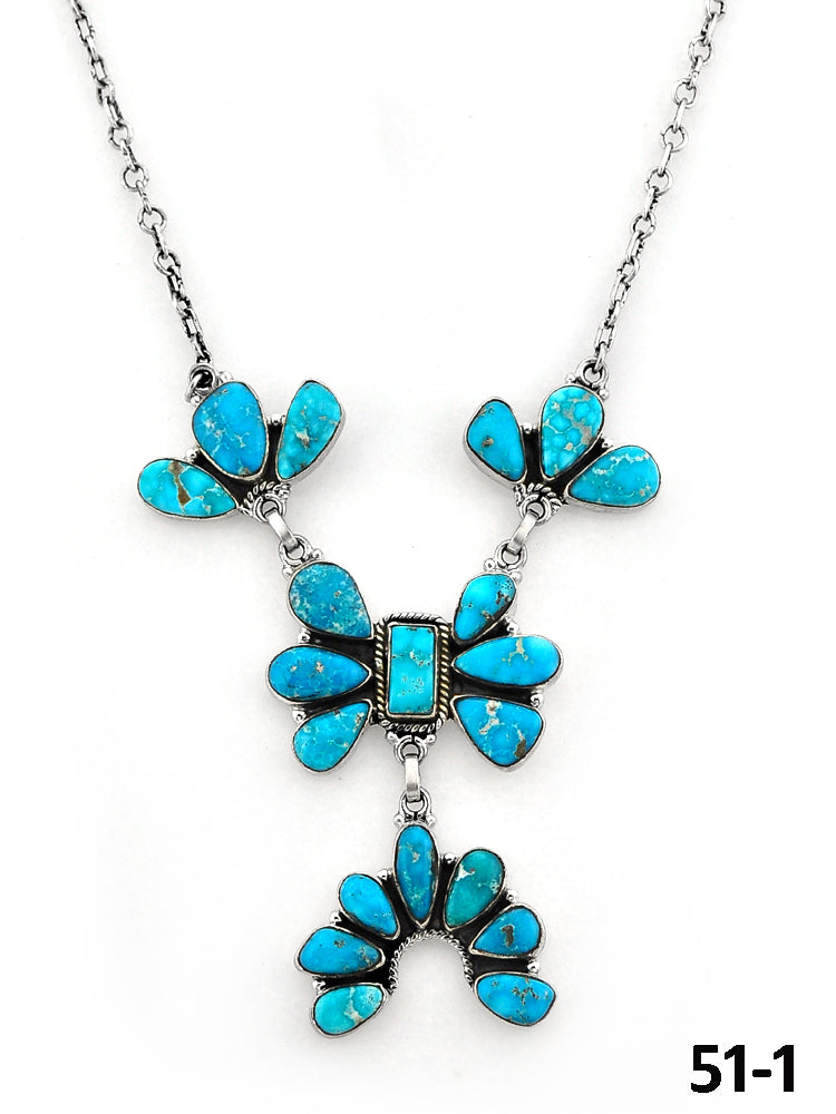 Southwest Made White Water Turquoise & Sterling Silver Necklace