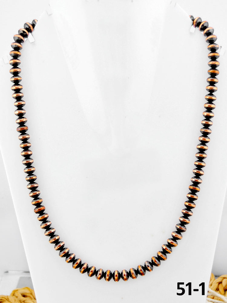 Southwest Handmade Copper Beaded Necklace 8mm