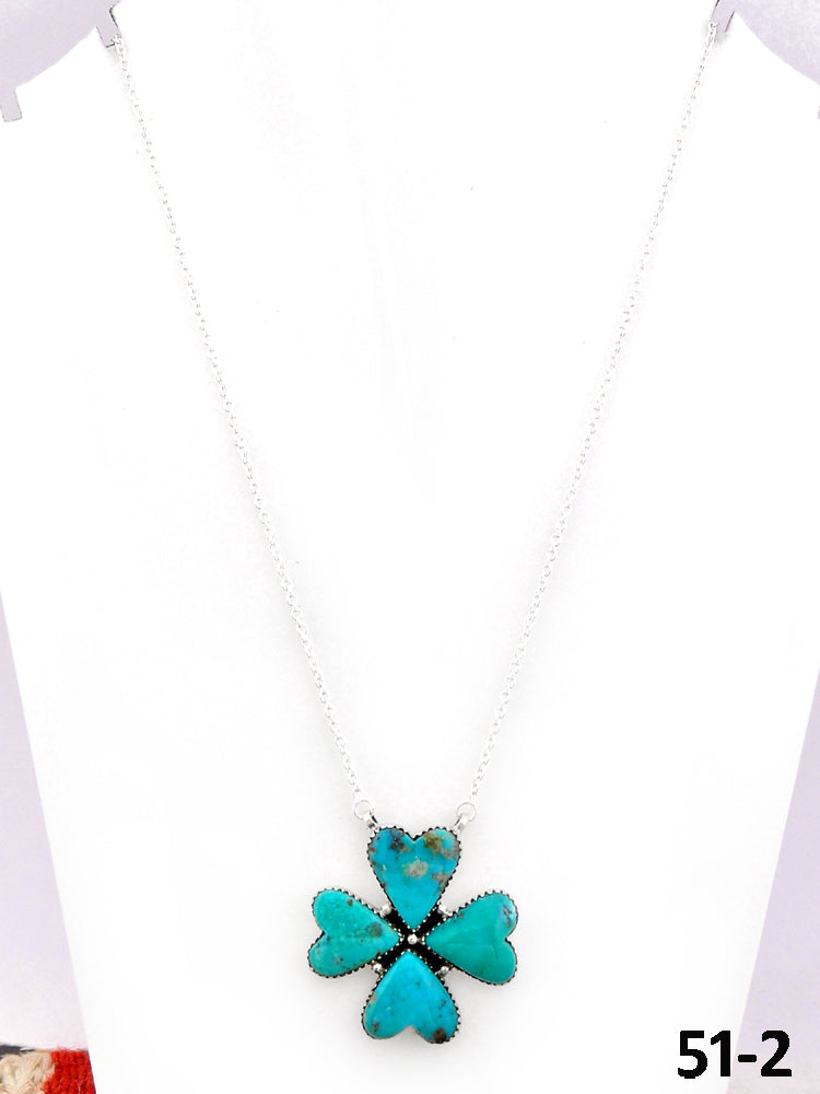 Southwest Made Campitos Turquoise & Sterling Silver Necklace 51-2