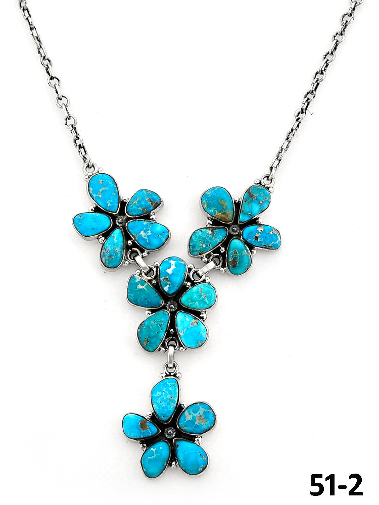 Southwest Made White Water Turquoise & Sterling Silver Necklace