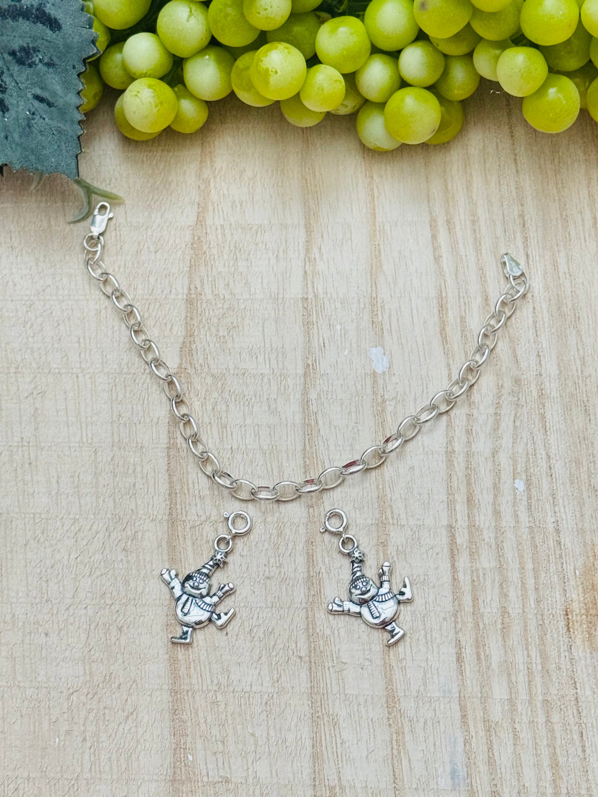 Navajo Made Sterling Silver Snow Man Cast Charms