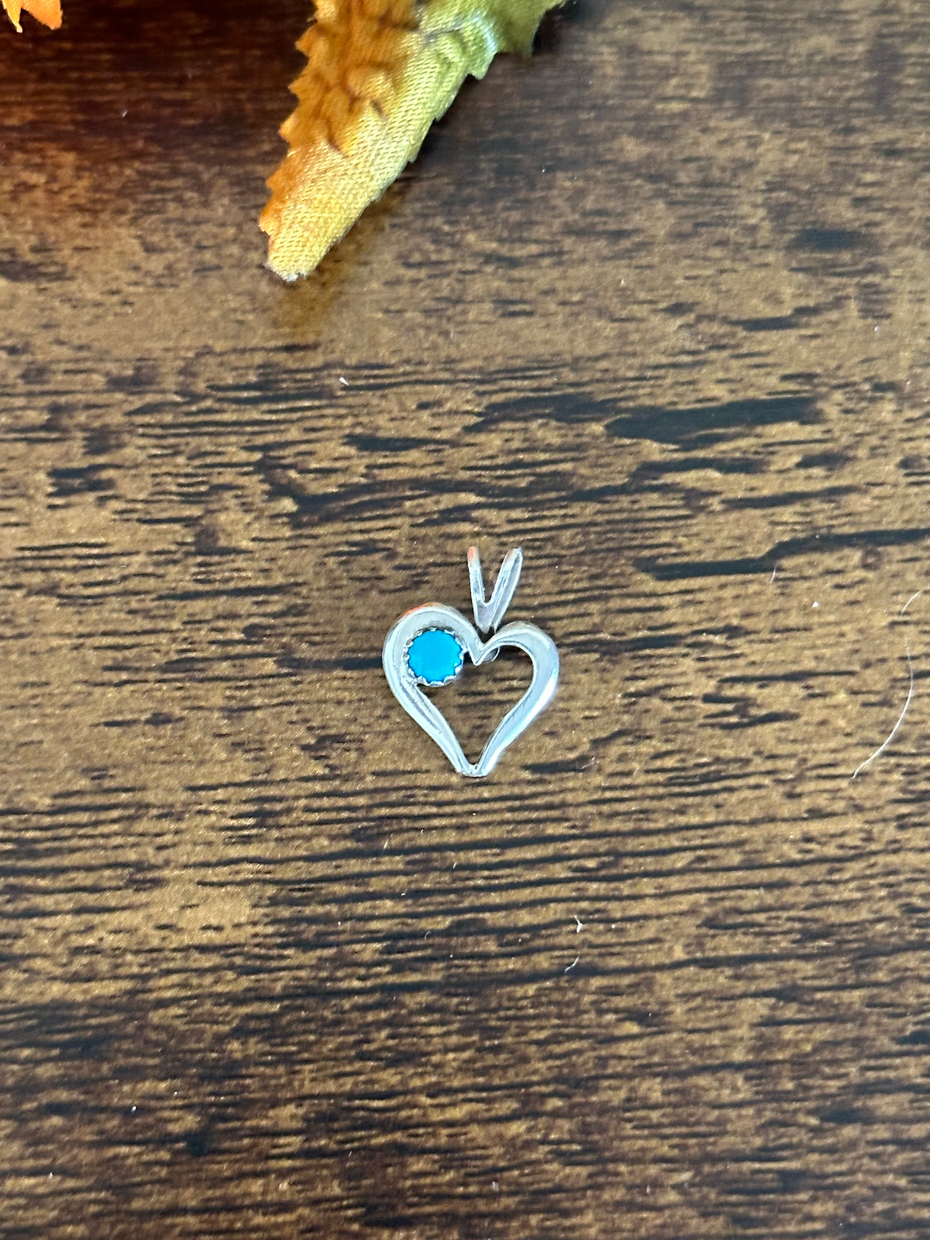 Navajo Made Sterling Silver Heart Pendant