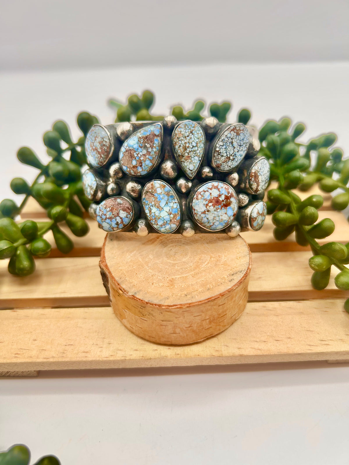 Chimney Butte Golden Hill Turquoise & Sterling Silver Cuff Bracelet