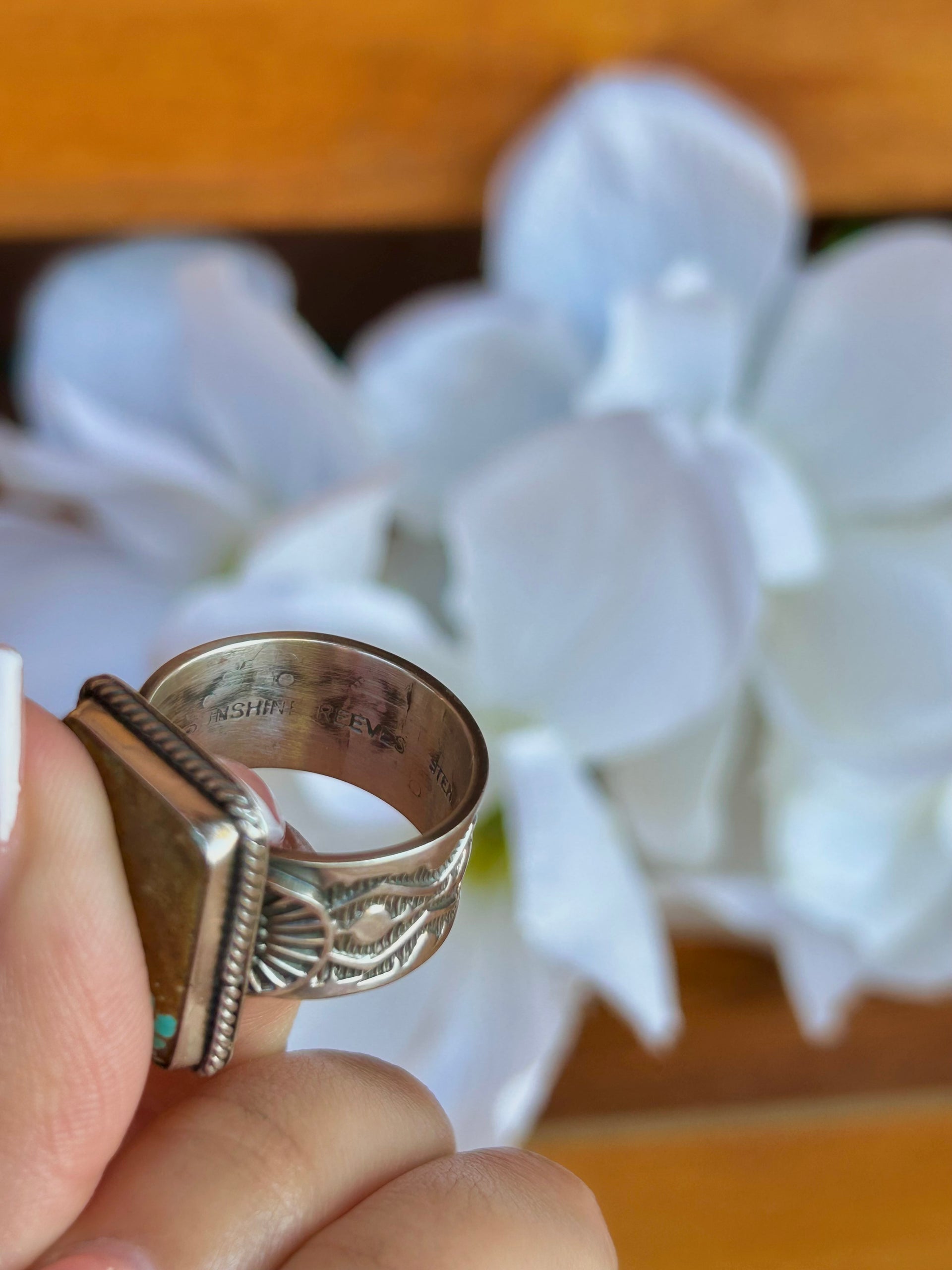 Sunshine Reeves #8 Turquoise & Sterling Silver Ring Size 11.5