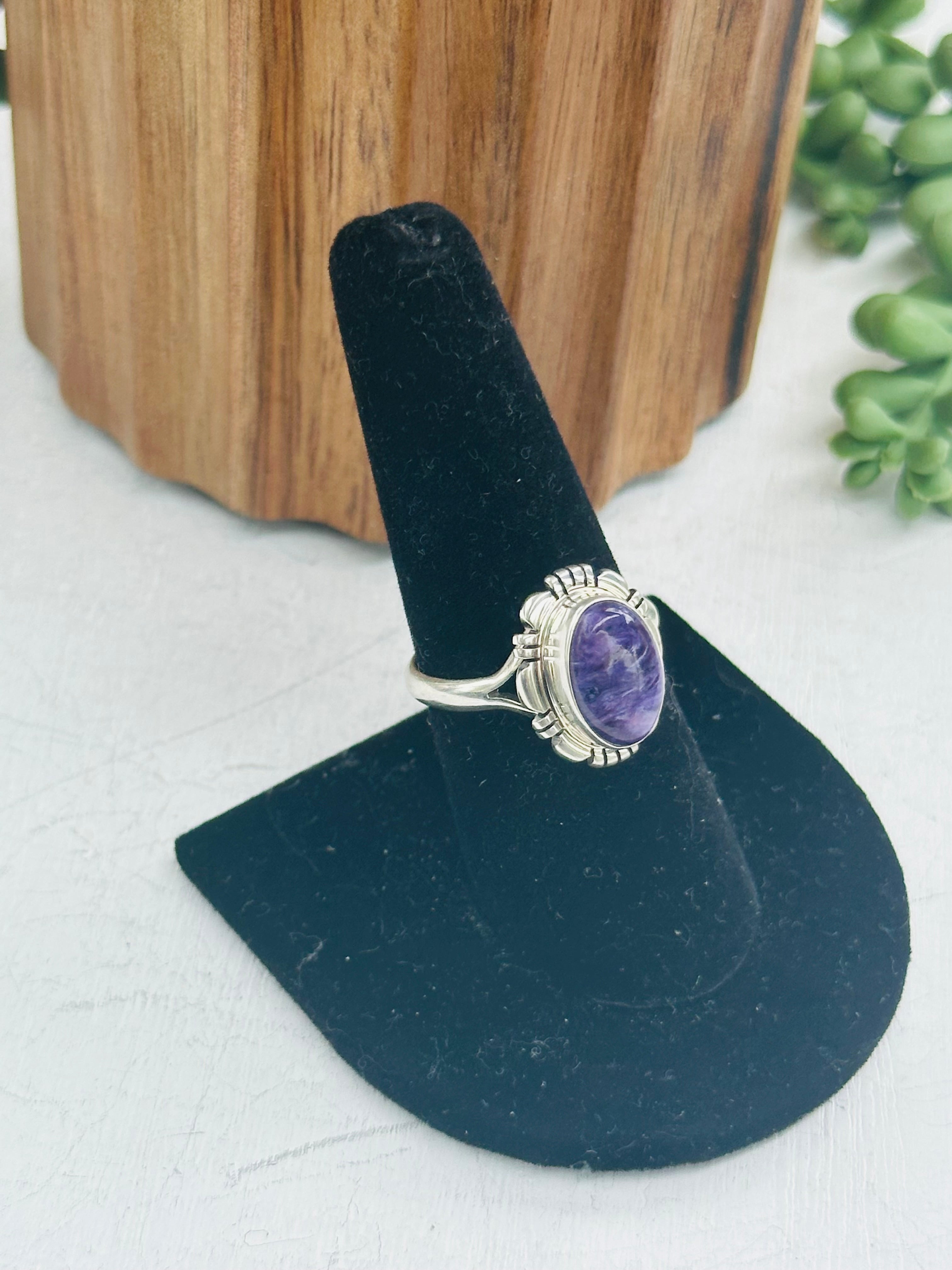 Jerold Francisco Charoite & Sterling Silver Ring