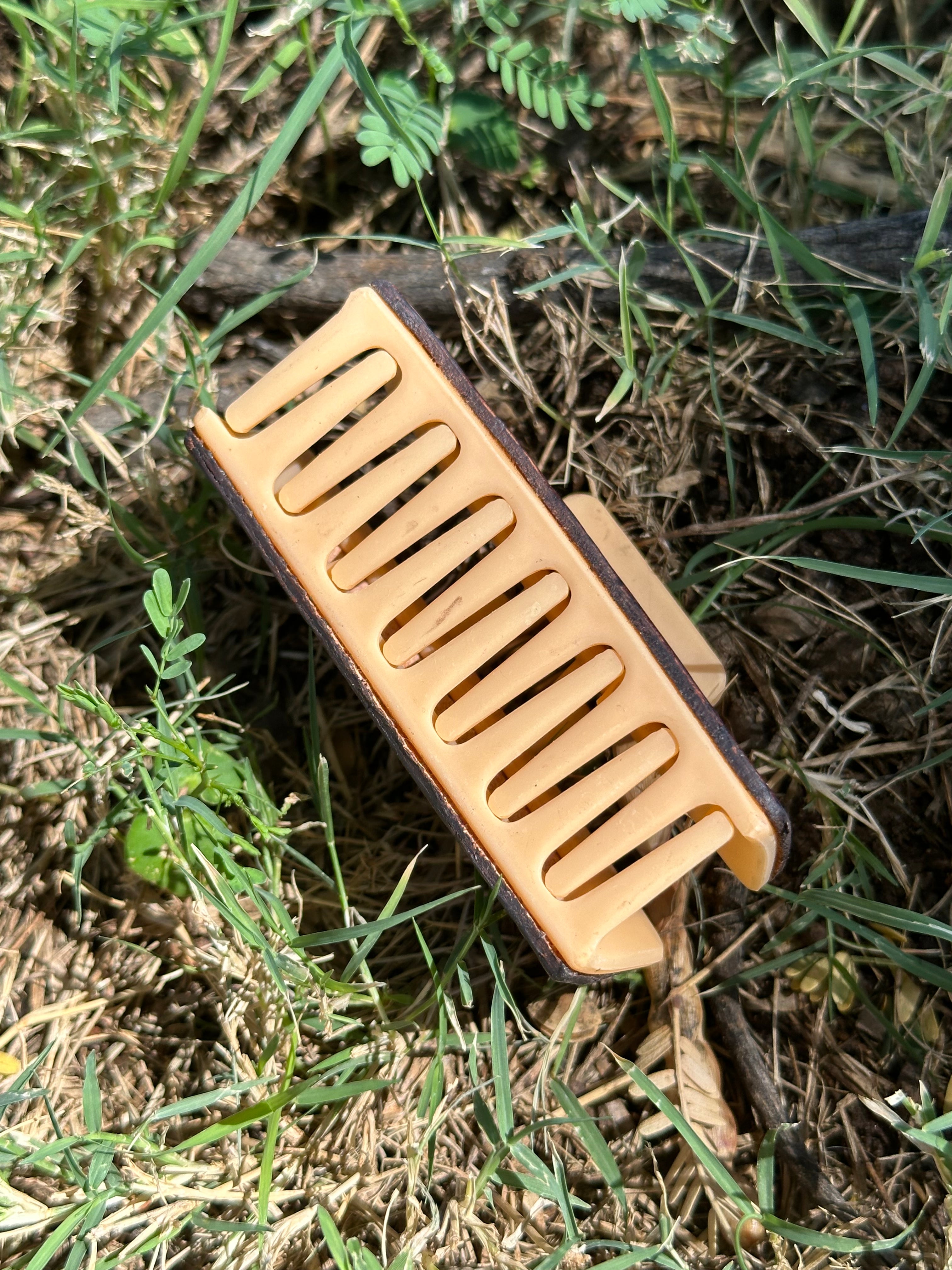 Genuine Tooled Leather Hair Clip