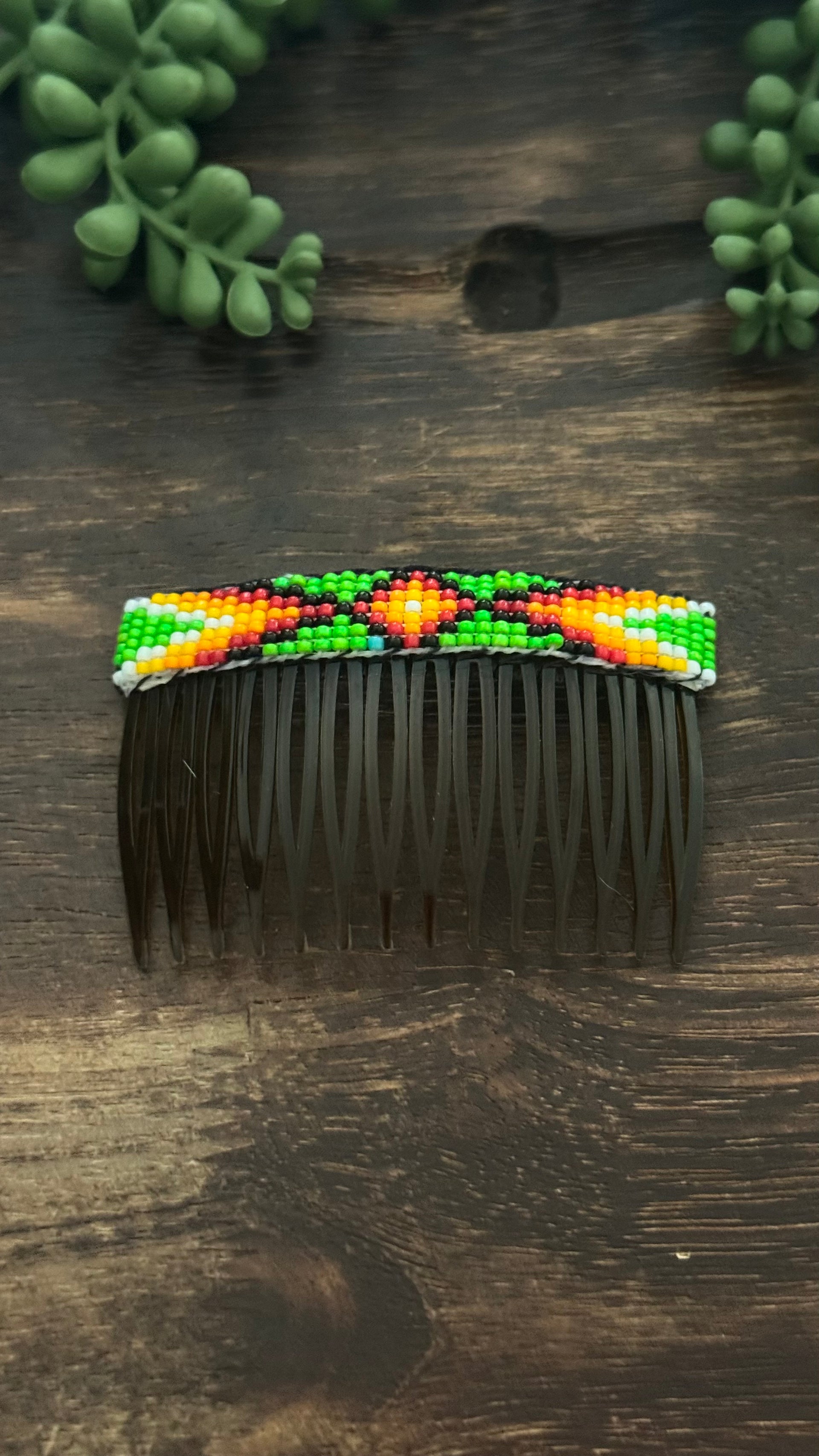 Navajo Made Beaded Hair Combs